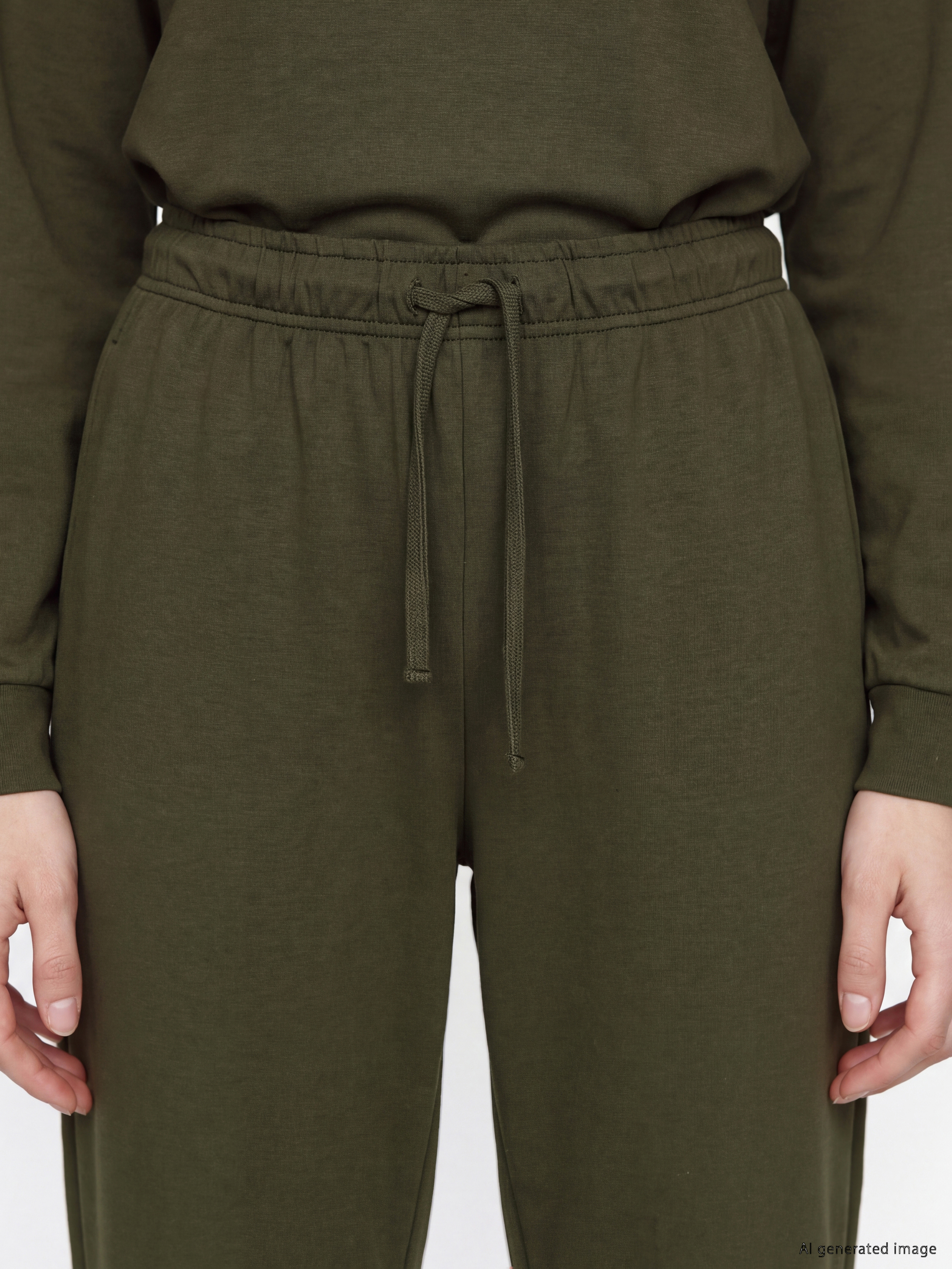 Natuvera Beli Lastikli Kadın Jogger Eşofman Altı görsel 3