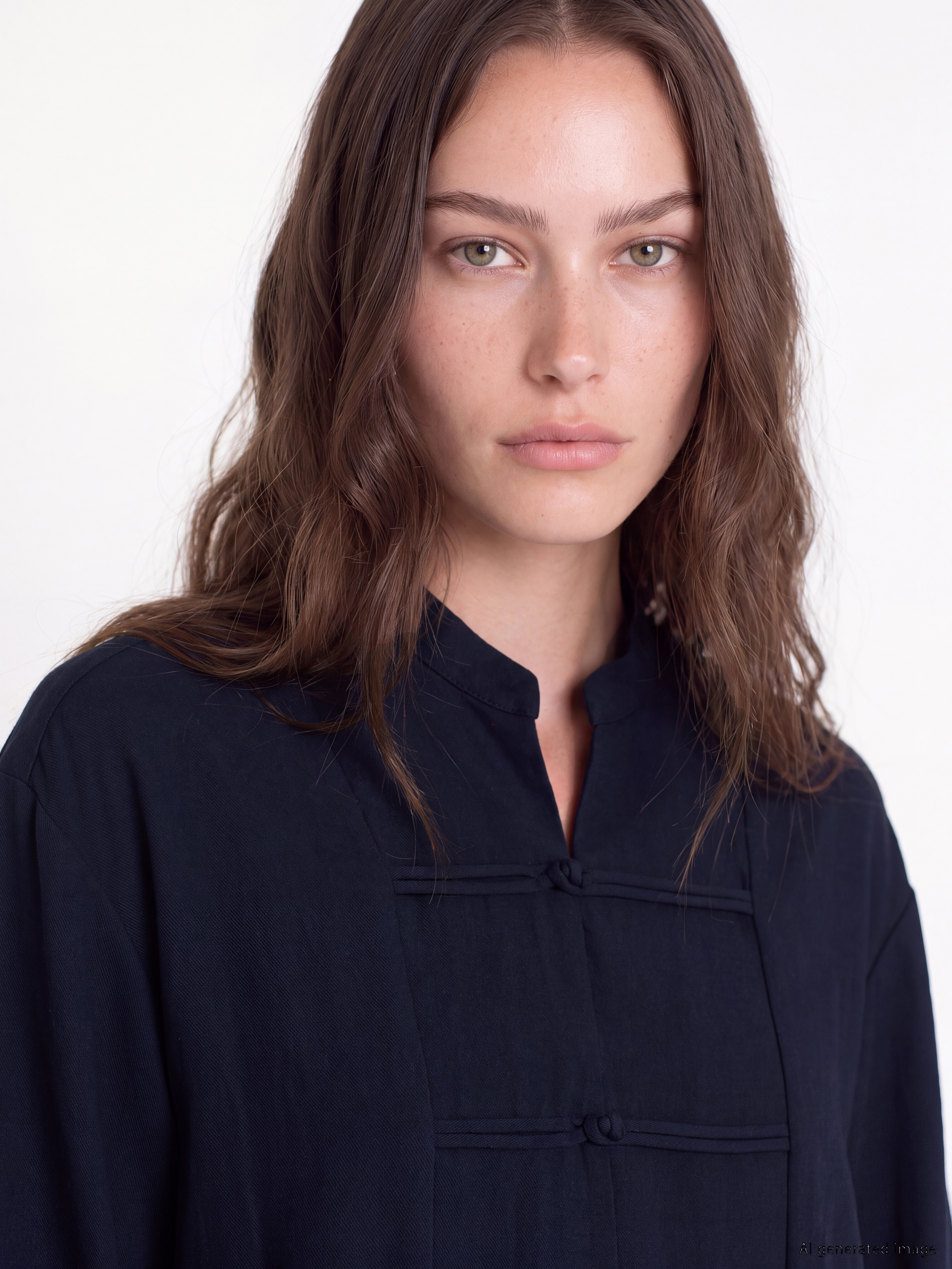 LCW Modest Kaçık Yaka Biye Düğmeli Oversize Elbise görsel 2