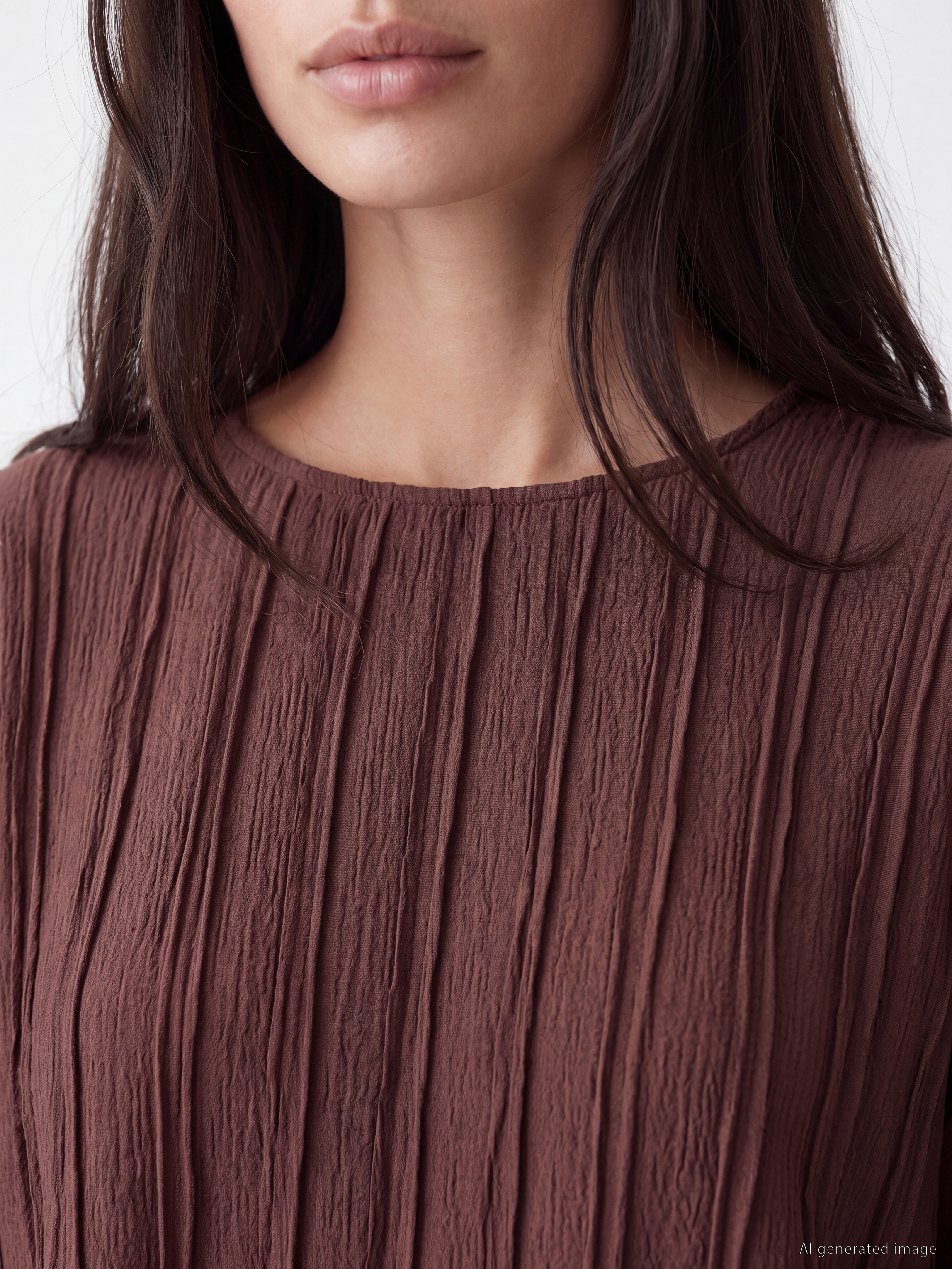 LCW EVERYDAY Bisiklet Yaka Çizgili Oversize Bluz görsel 3