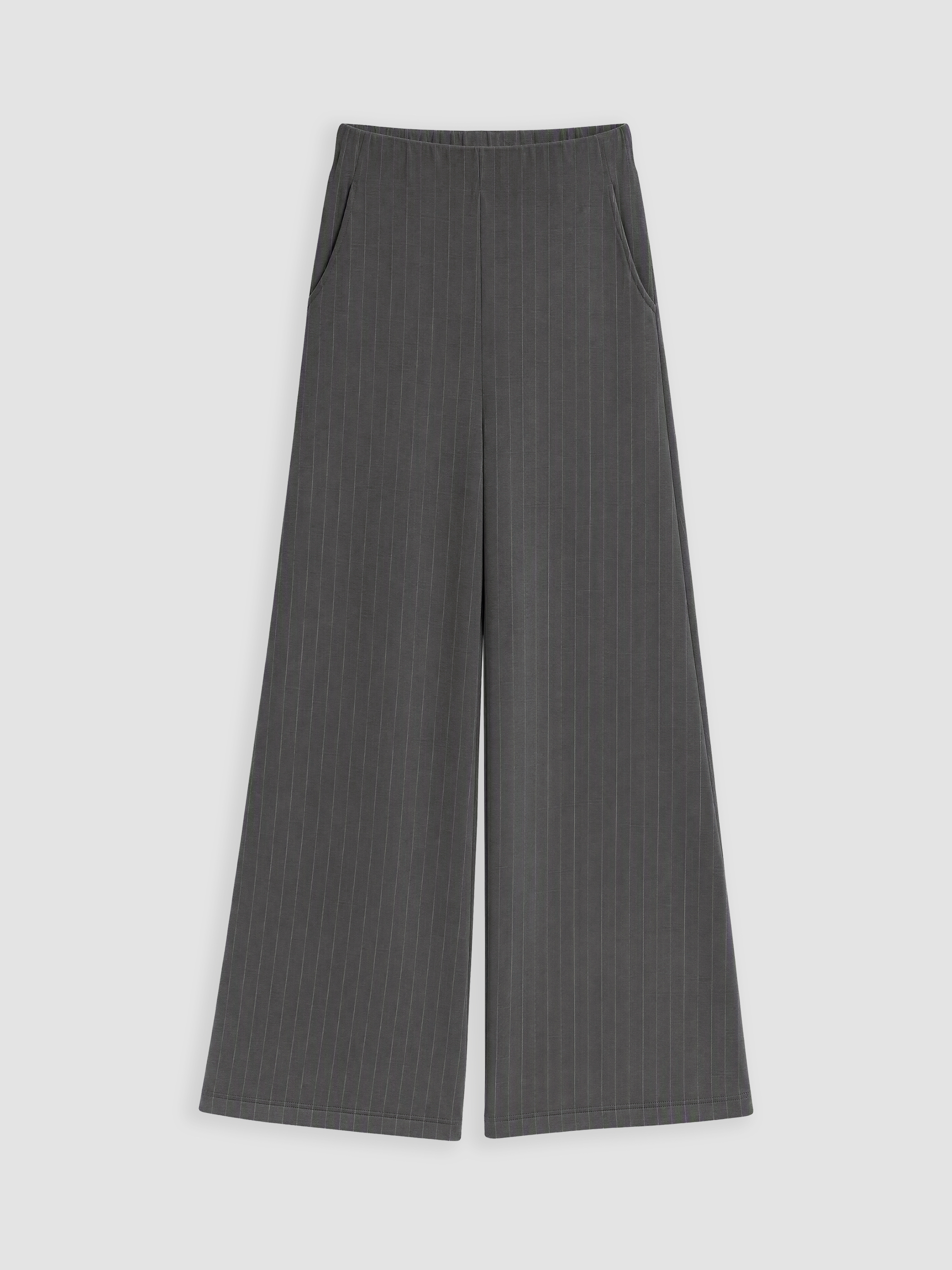 LCW EVERYDAY Beli Lastikli Çizgili Soft Touch Kadın Pantolon