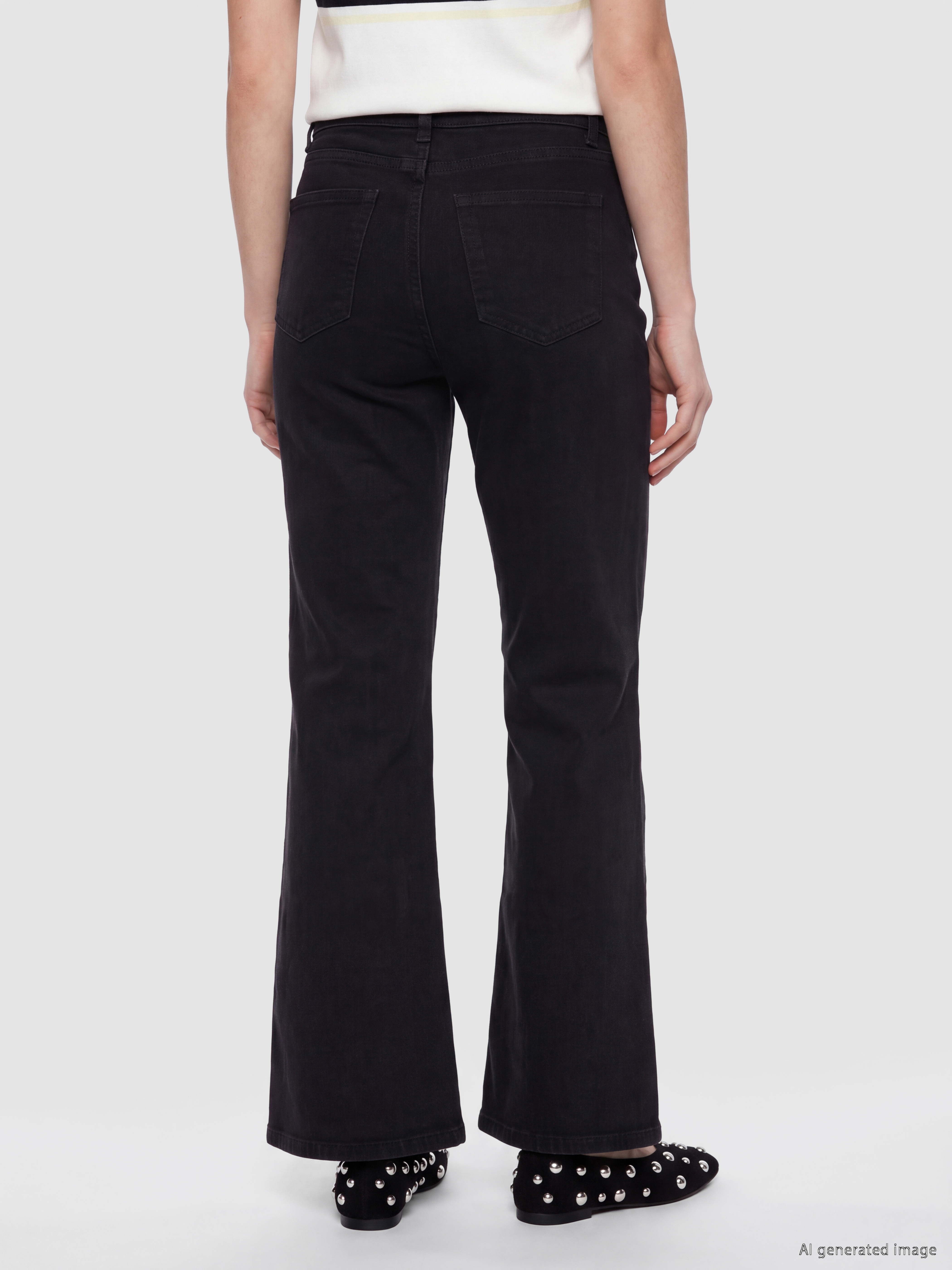 LCW Jeans Petite Flare Kadın Jean Pantolon görsel 5