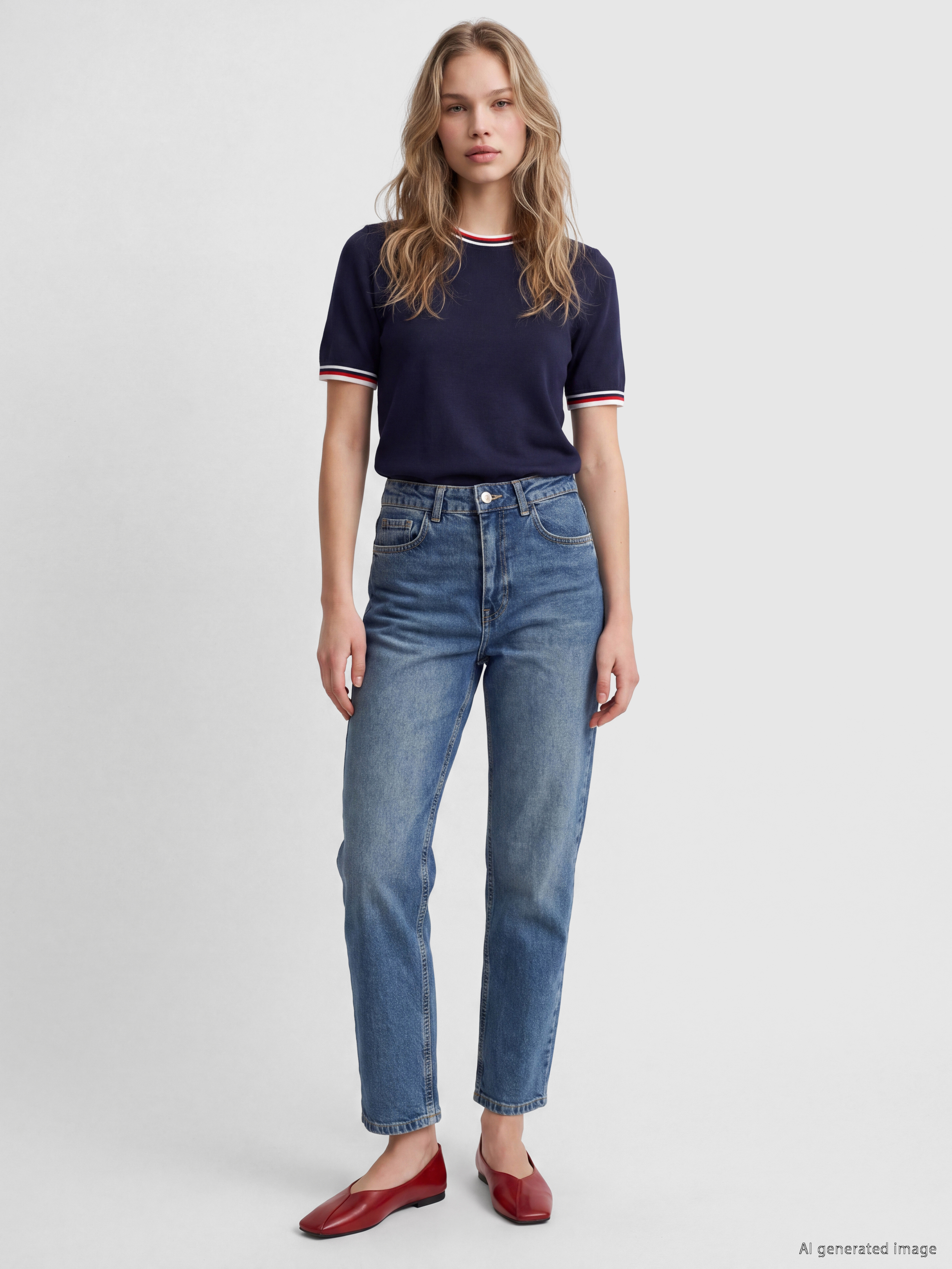 LCW Jeans Petite Mom Fit Kadın Jean Pantolon görsel 2