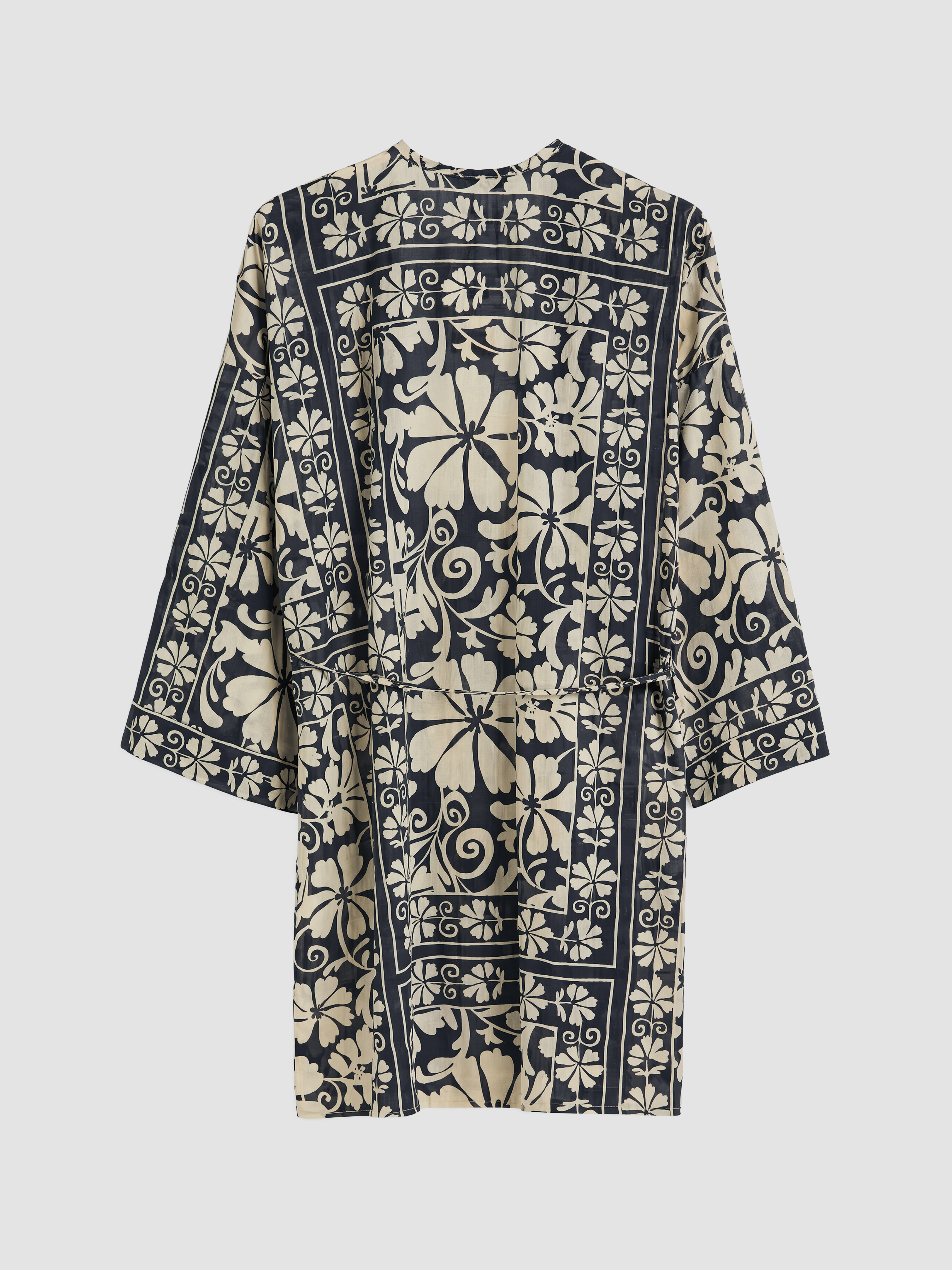 LCW EVERYDAY Şal Yaka Desenli Beli Kuşaklı Kadın Kimono görsel 6
