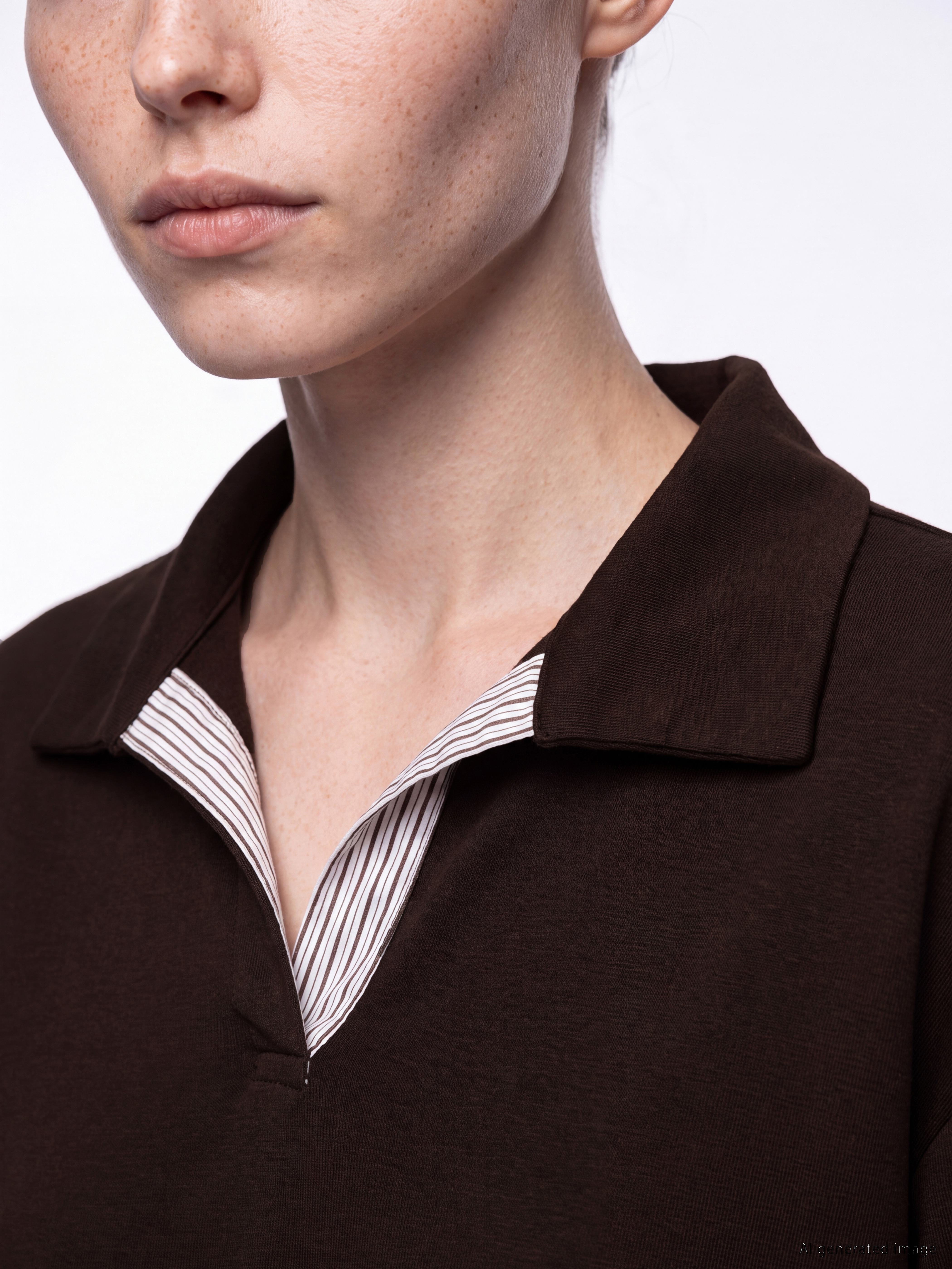 LCW Comfort Çizgili Soft Touch Kadın Sweatshirt görsel 3