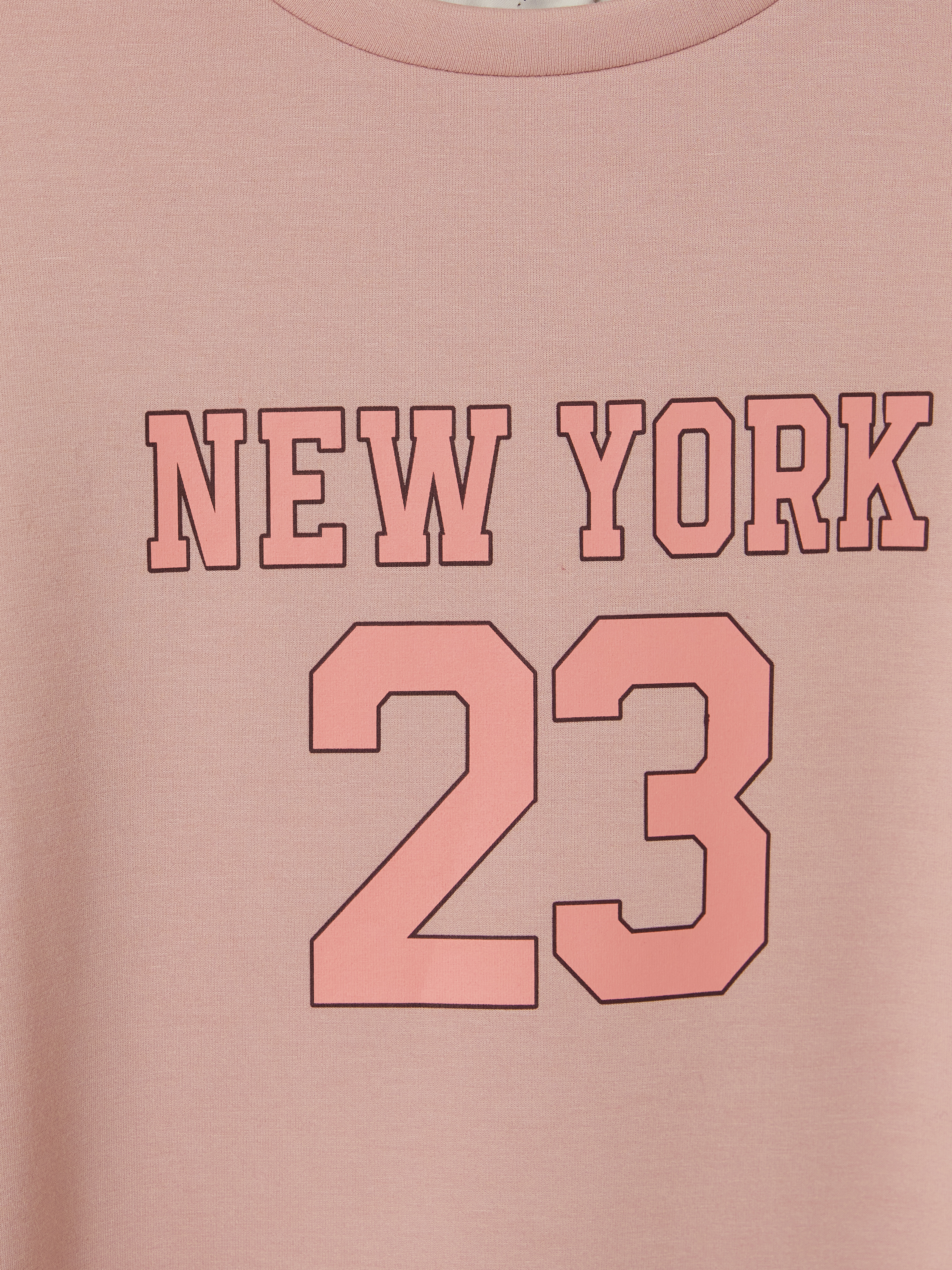 LCW Modest NYC Baskılı Soft Touch Kadın Sweatshirt Tunik görsel 2