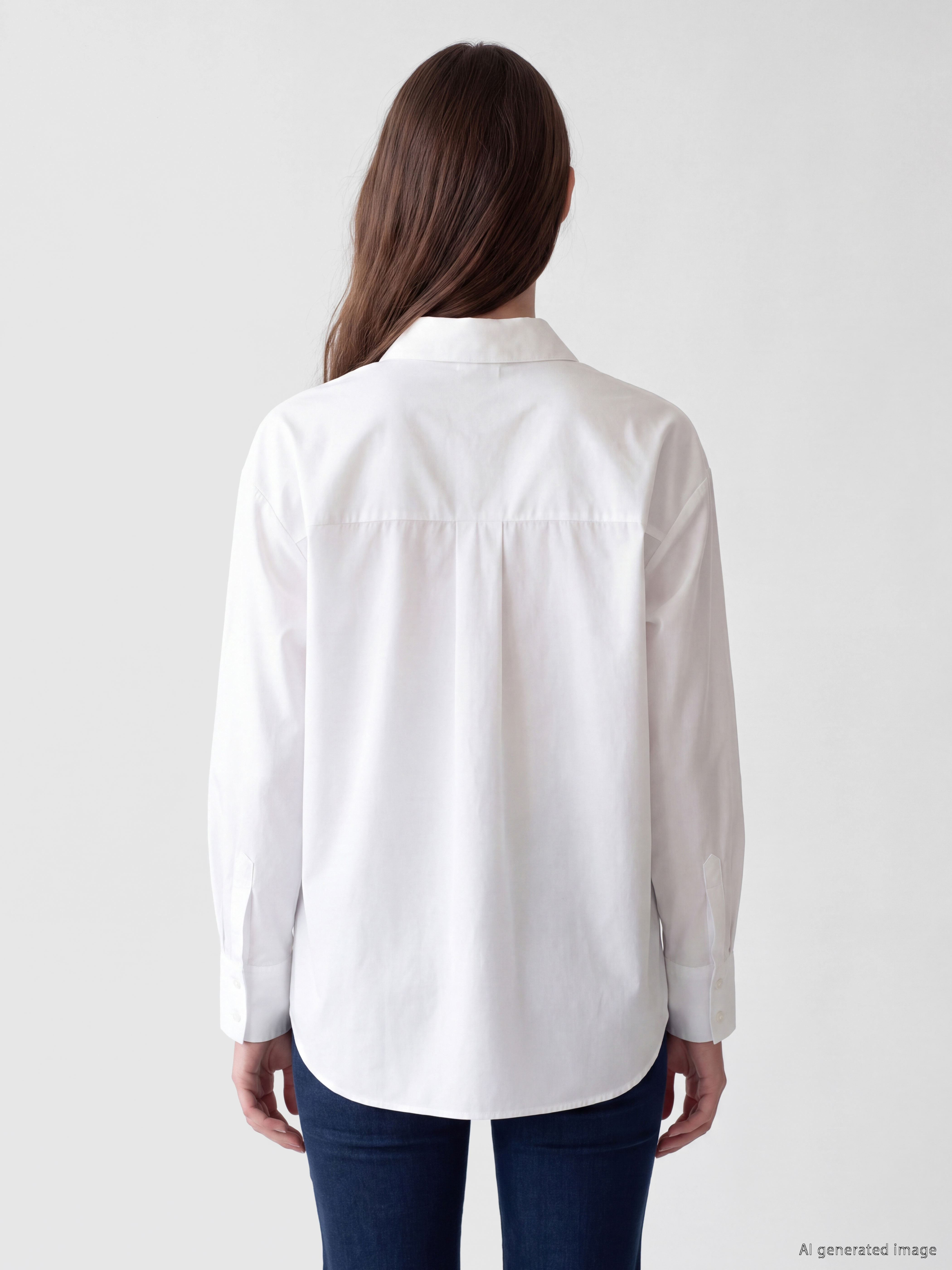 LCW Modest Poplin Kadın Gömlek Tunik görsel 4