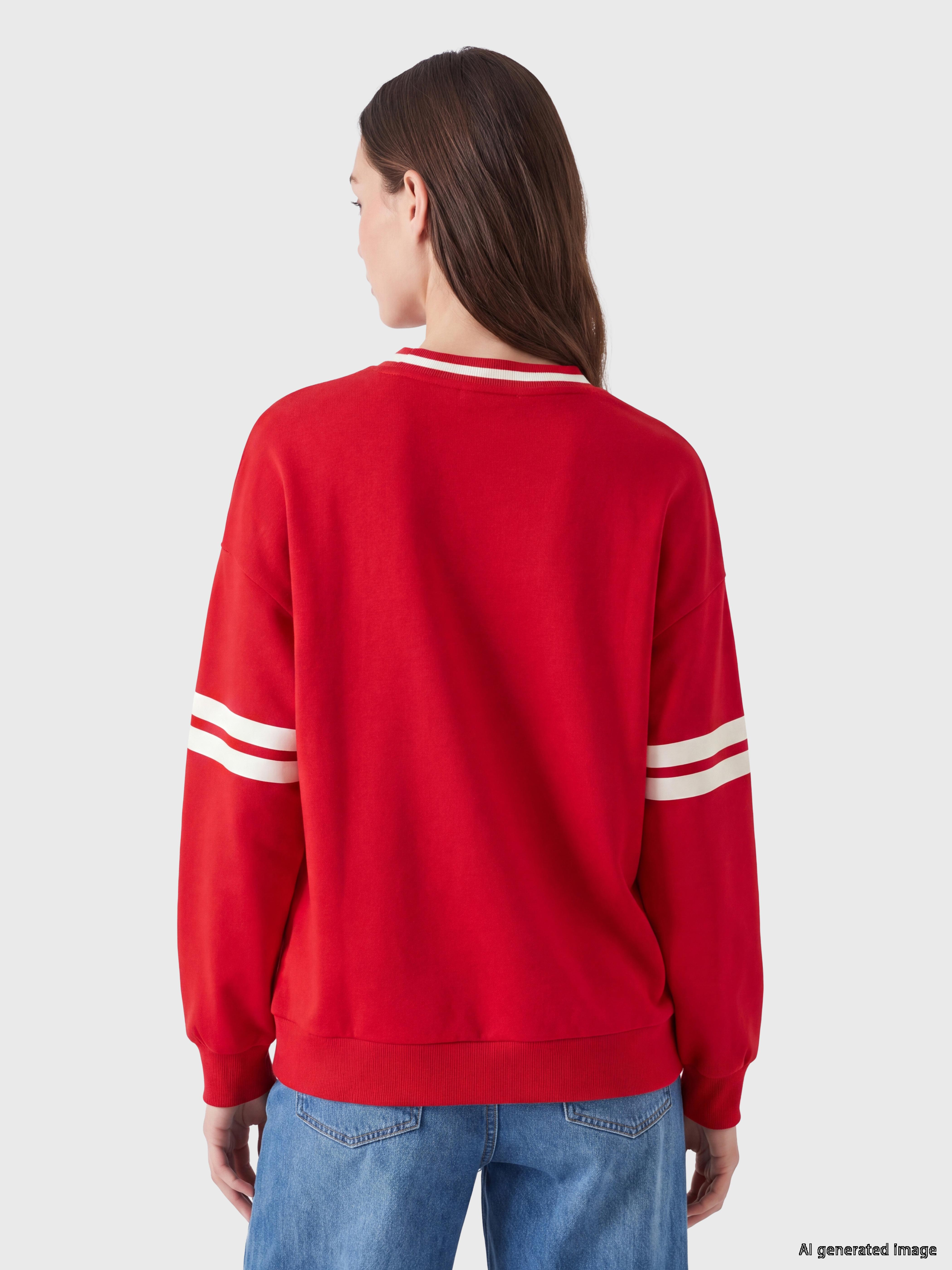 LCW Modest Baskılı Kadın Sweatshirt Tunik görsel 4