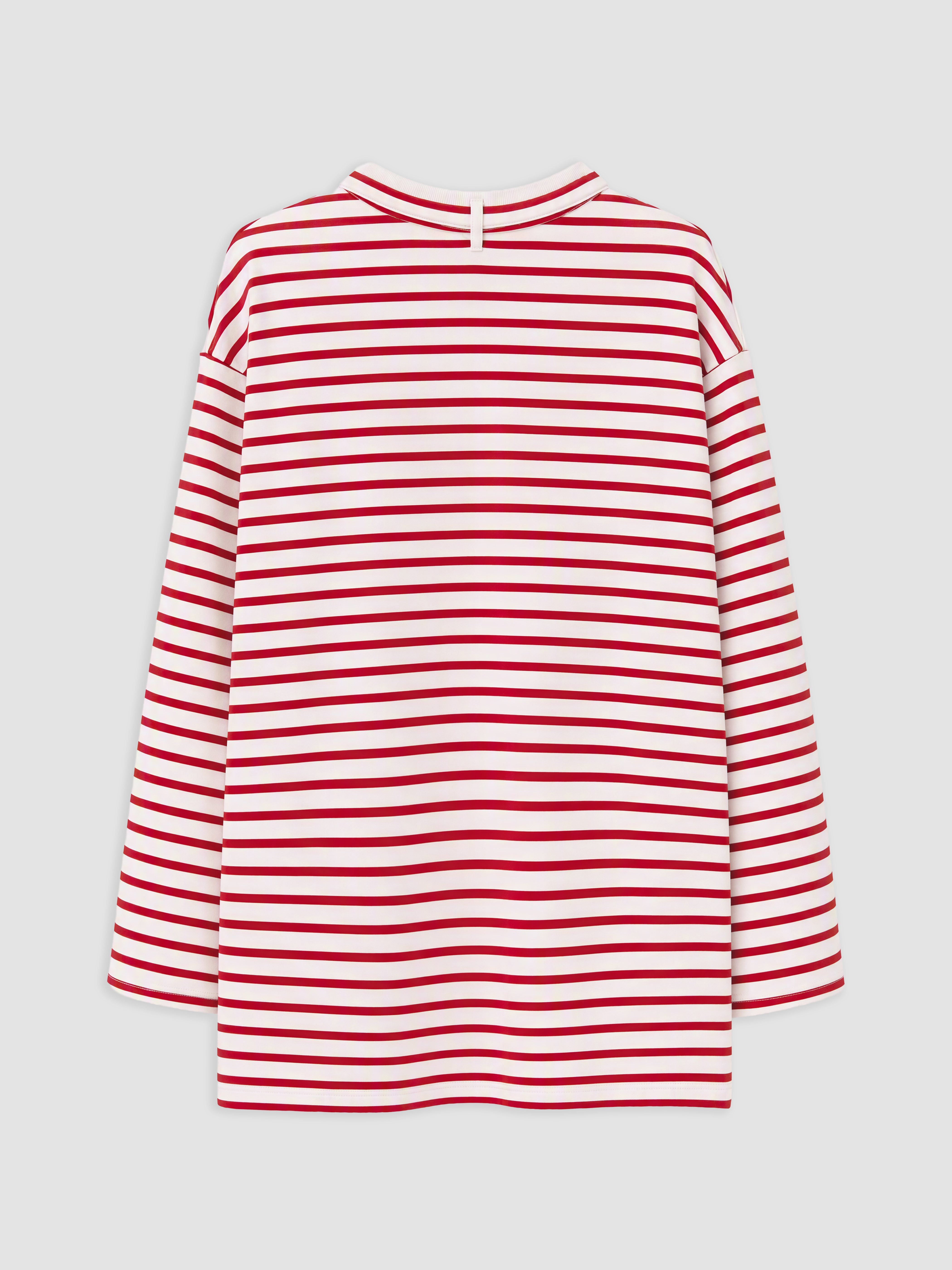 LCW Modest Çizgili Oversize Kadın Sweatshirt Tunik görsel 6