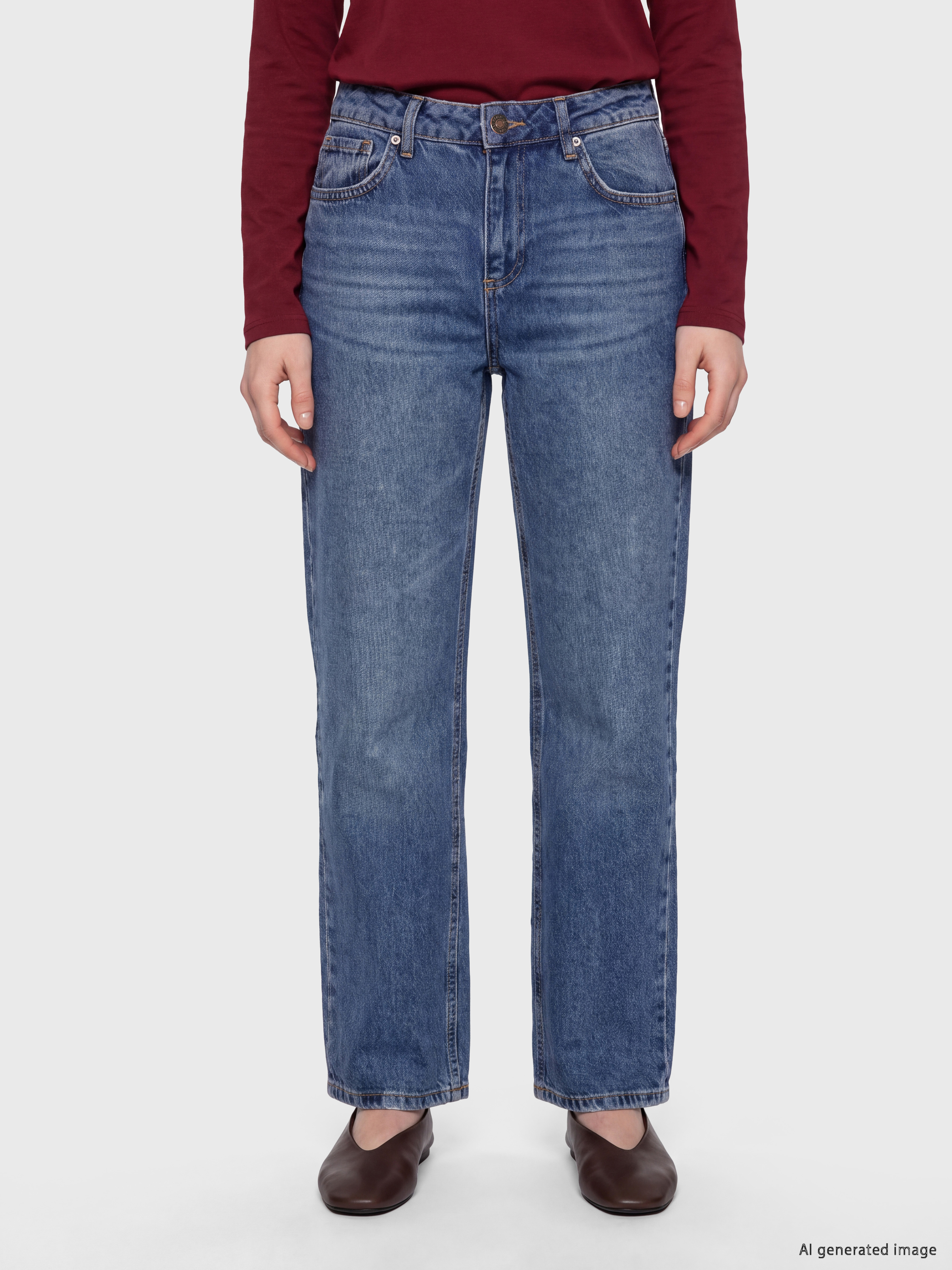 LCW Jeans Straight Fit Kadın Jean Pantolon görsel 3