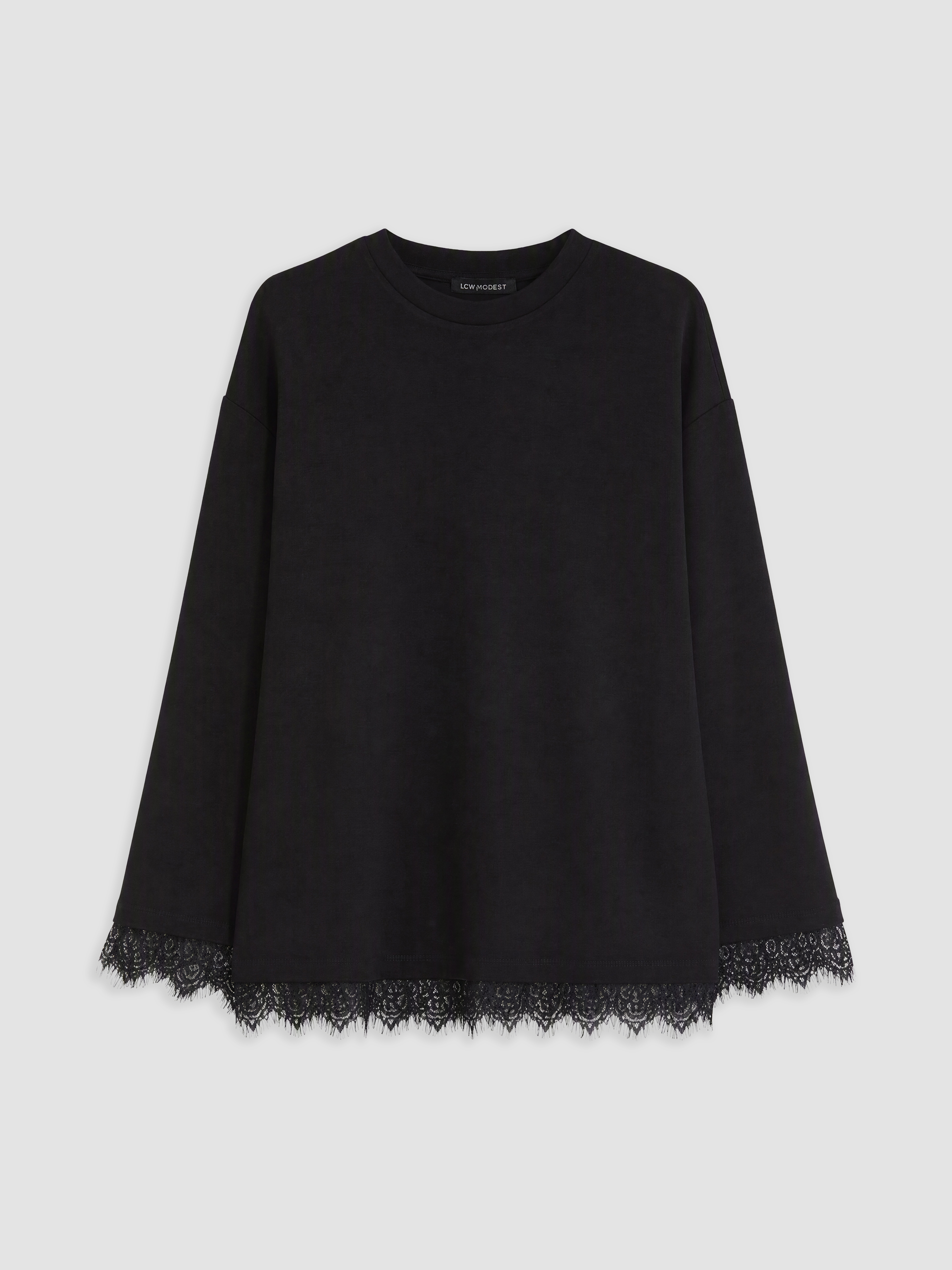 LCW Modest Soft Touch Kadın Sweatshirt Tunik görsel 5