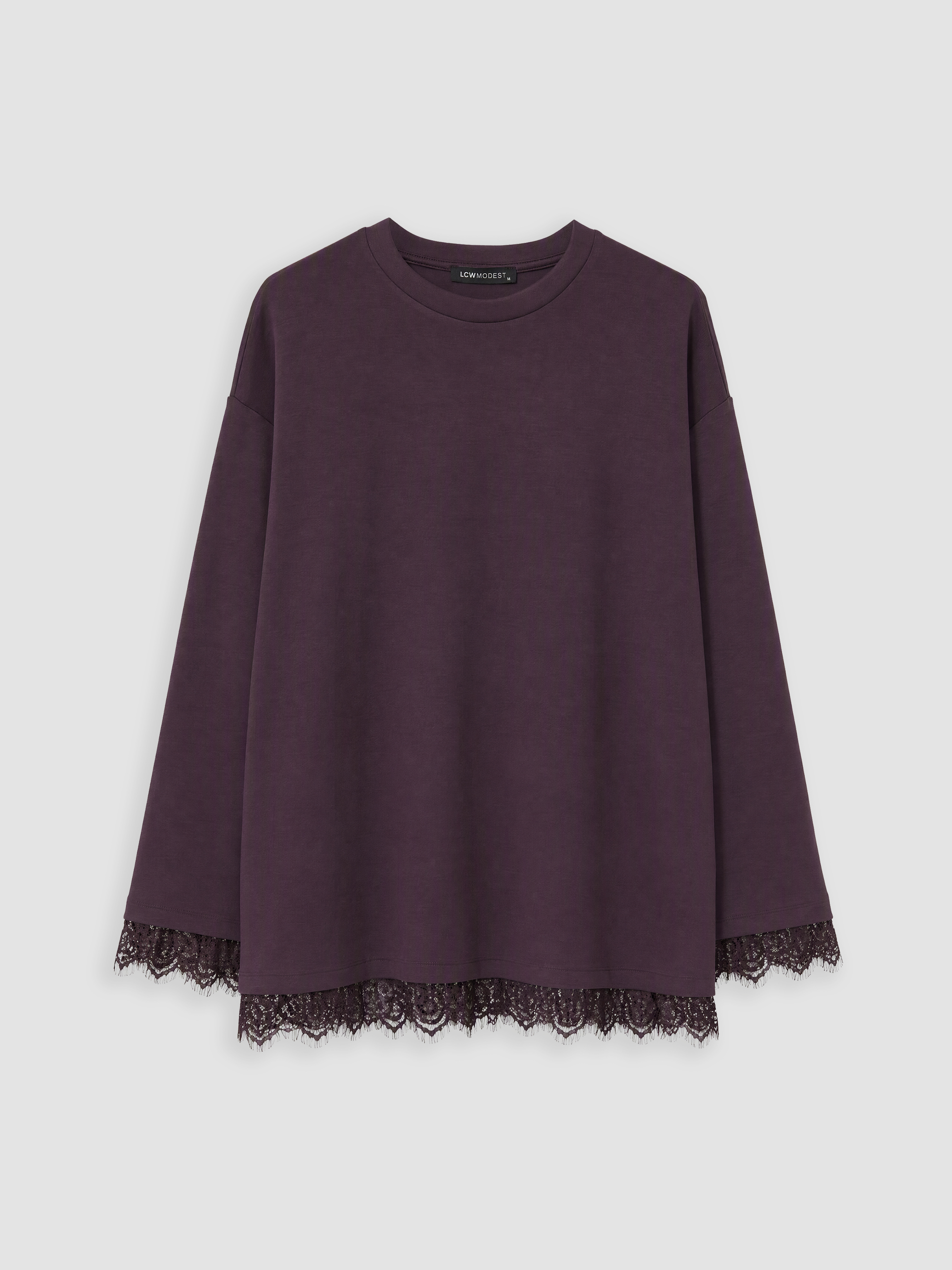 LCW Modest Soft Touch Kadın Sweatshirt Tunik görsel 5