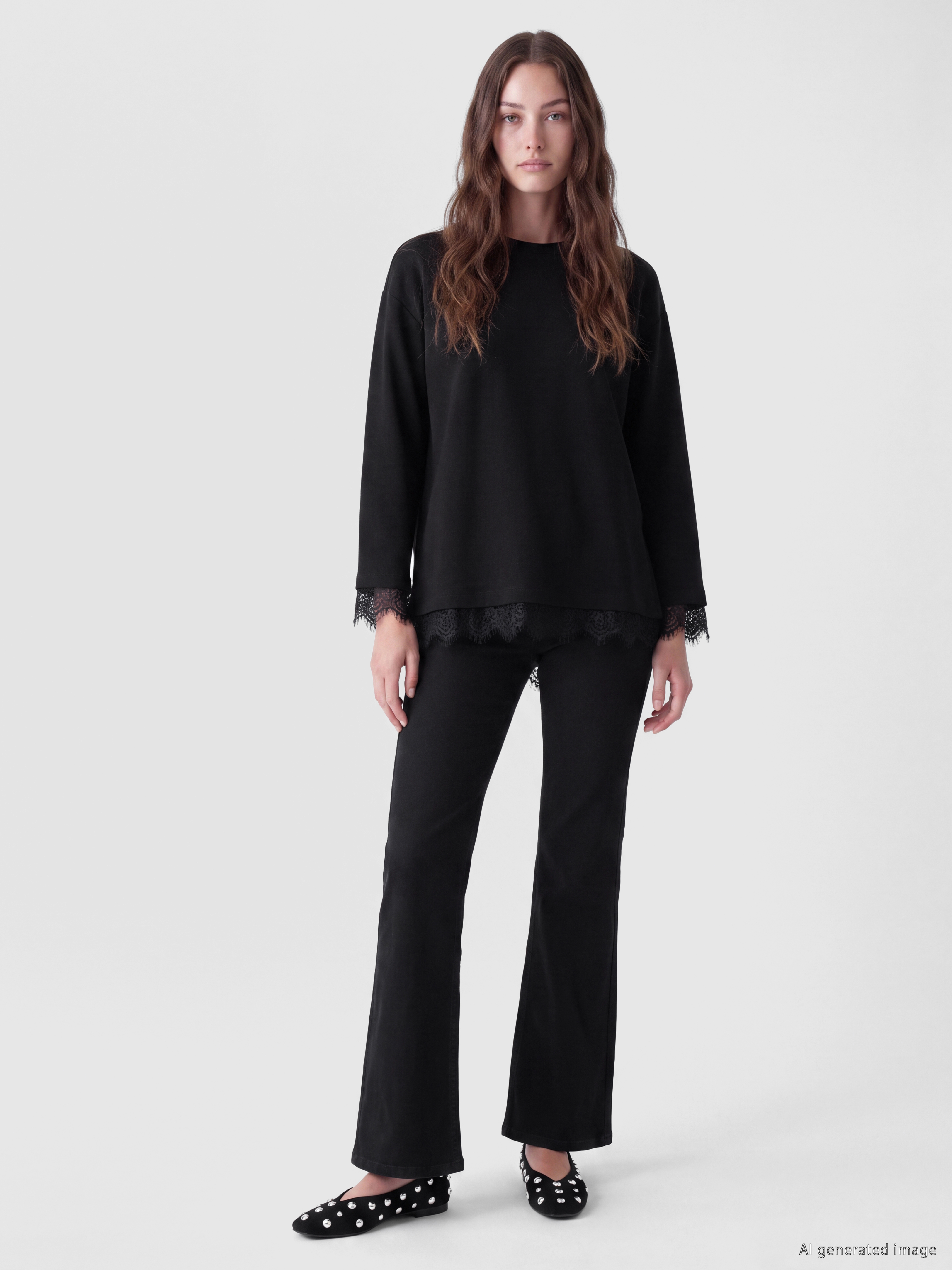 LCW Modest Soft Touch Kadın Sweatshirt Tunik görsel 2
