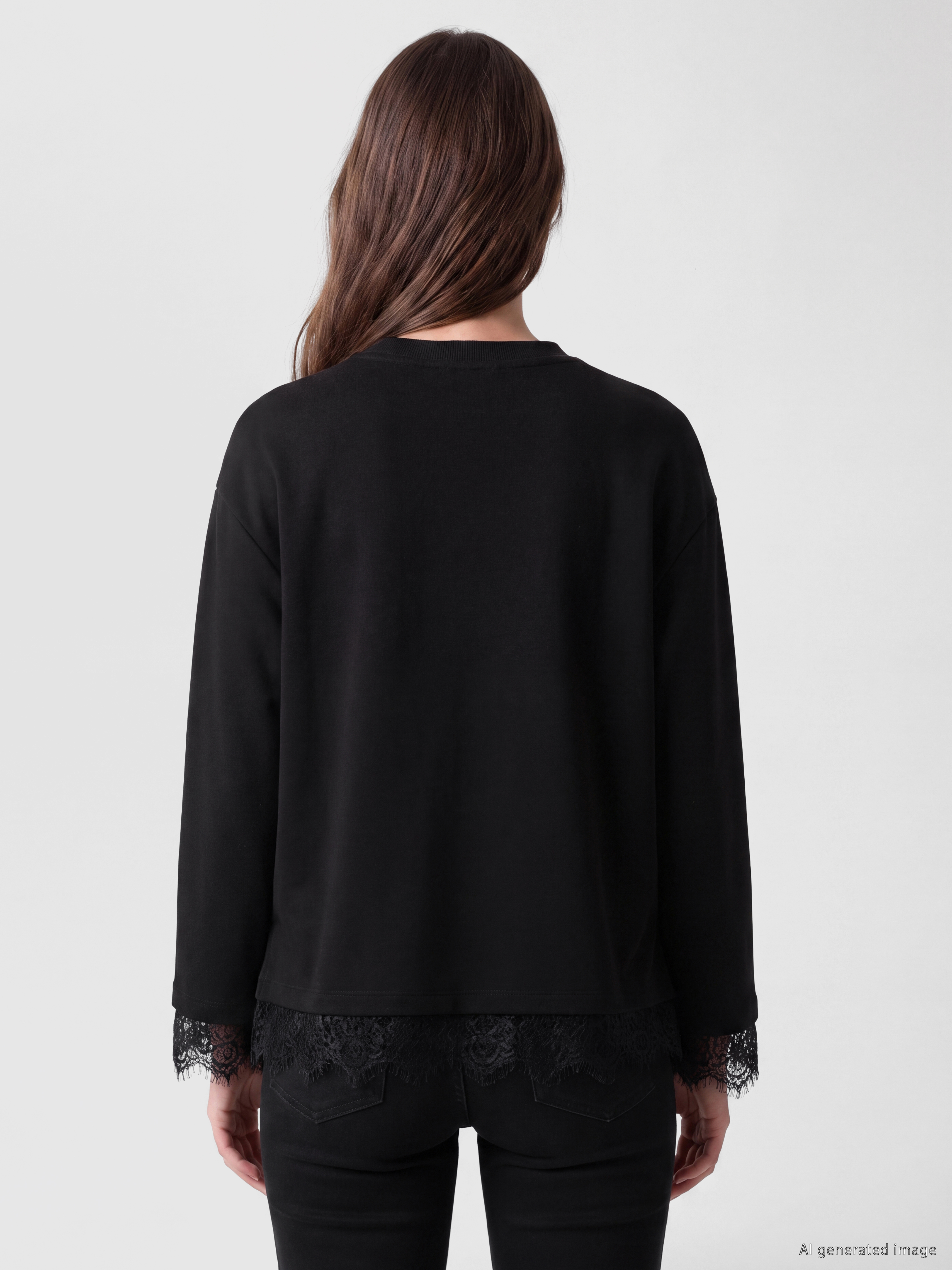 LCW Modest Soft Touch Kadın Sweatshirt Tunik görsel 4