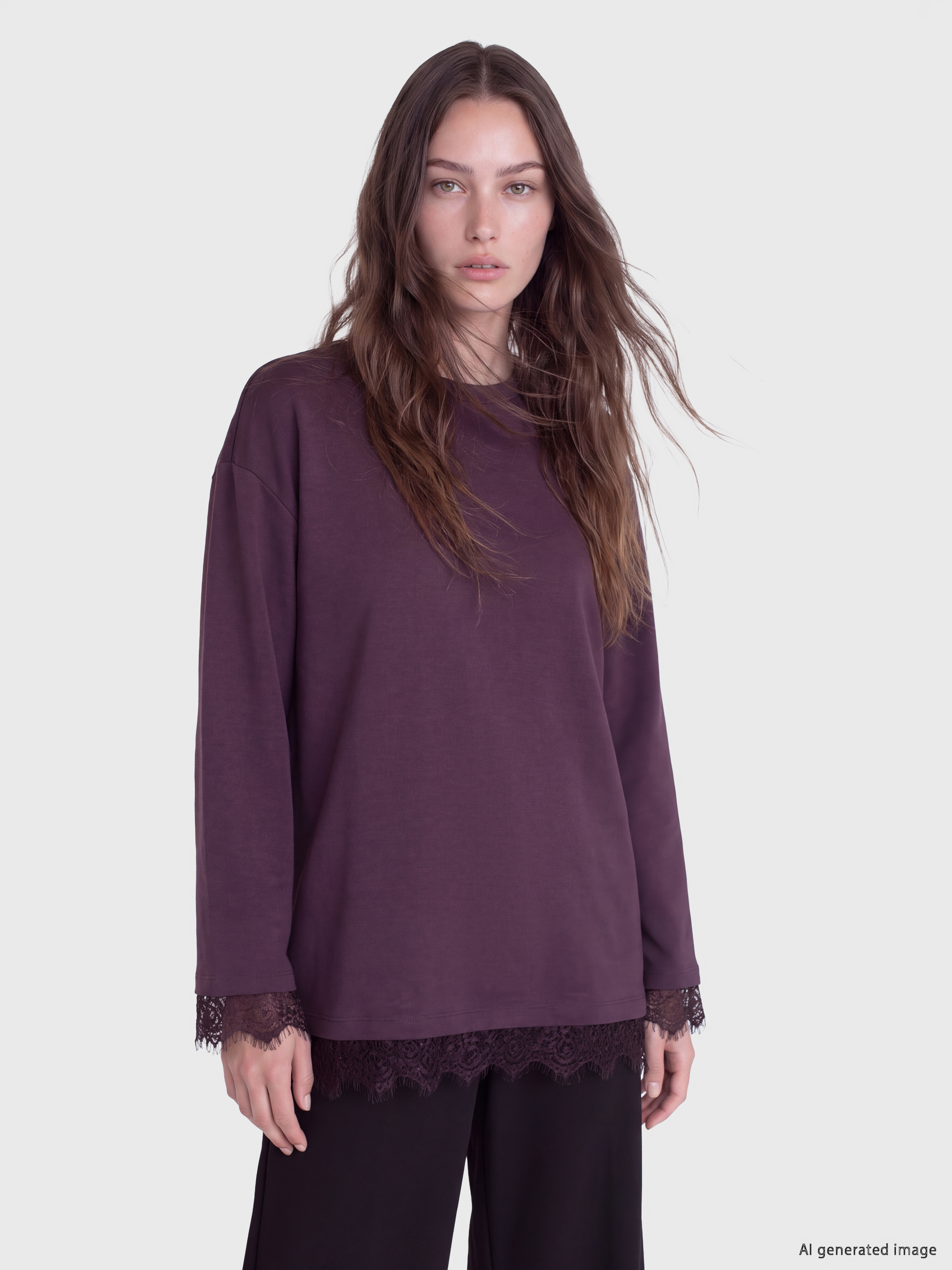 LCW Modest Soft Touch Kadın Sweatshirt Tunik