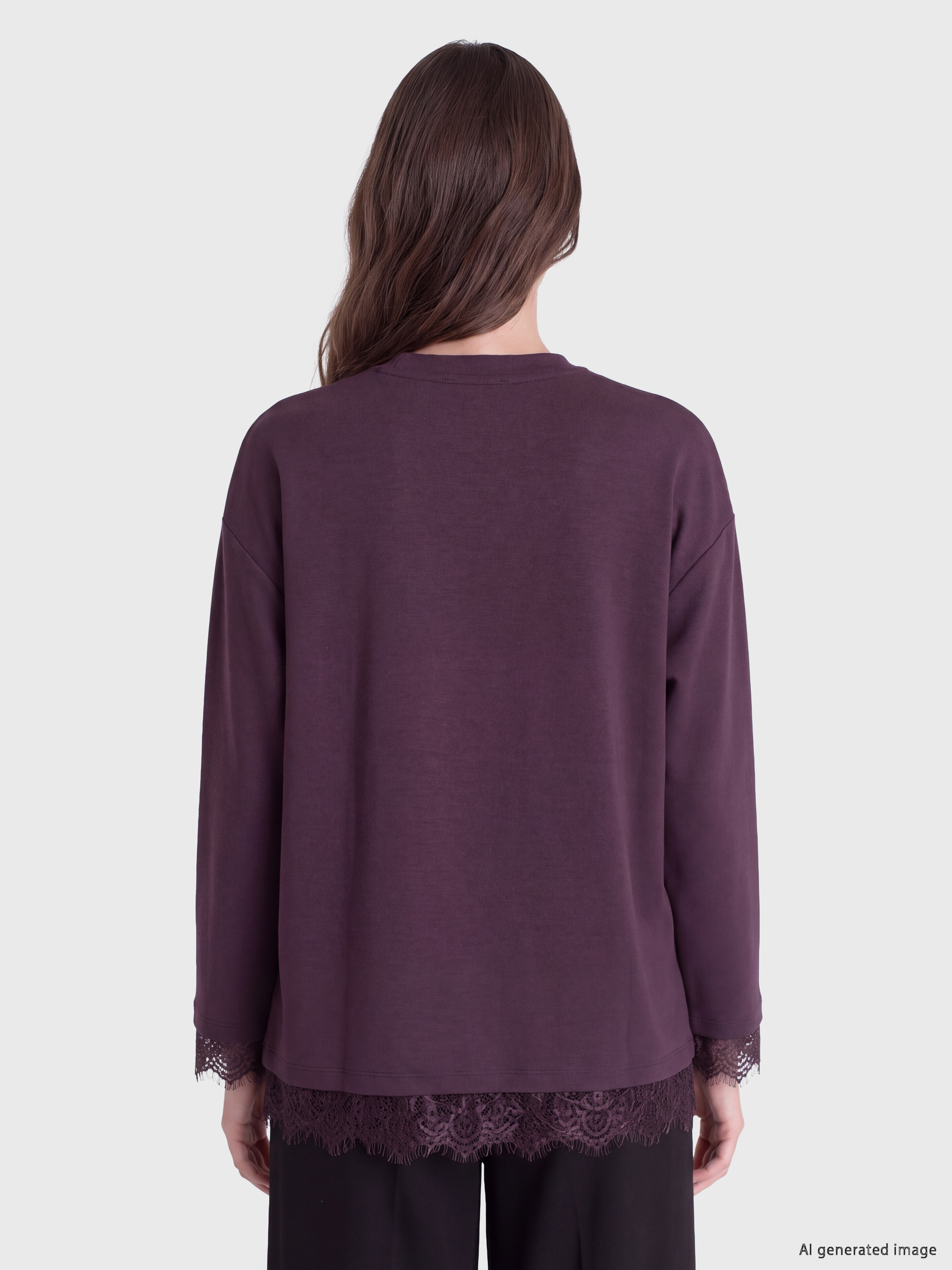 LCW Modest Soft Touch Kadın Sweatshirt Tunik görsel 4