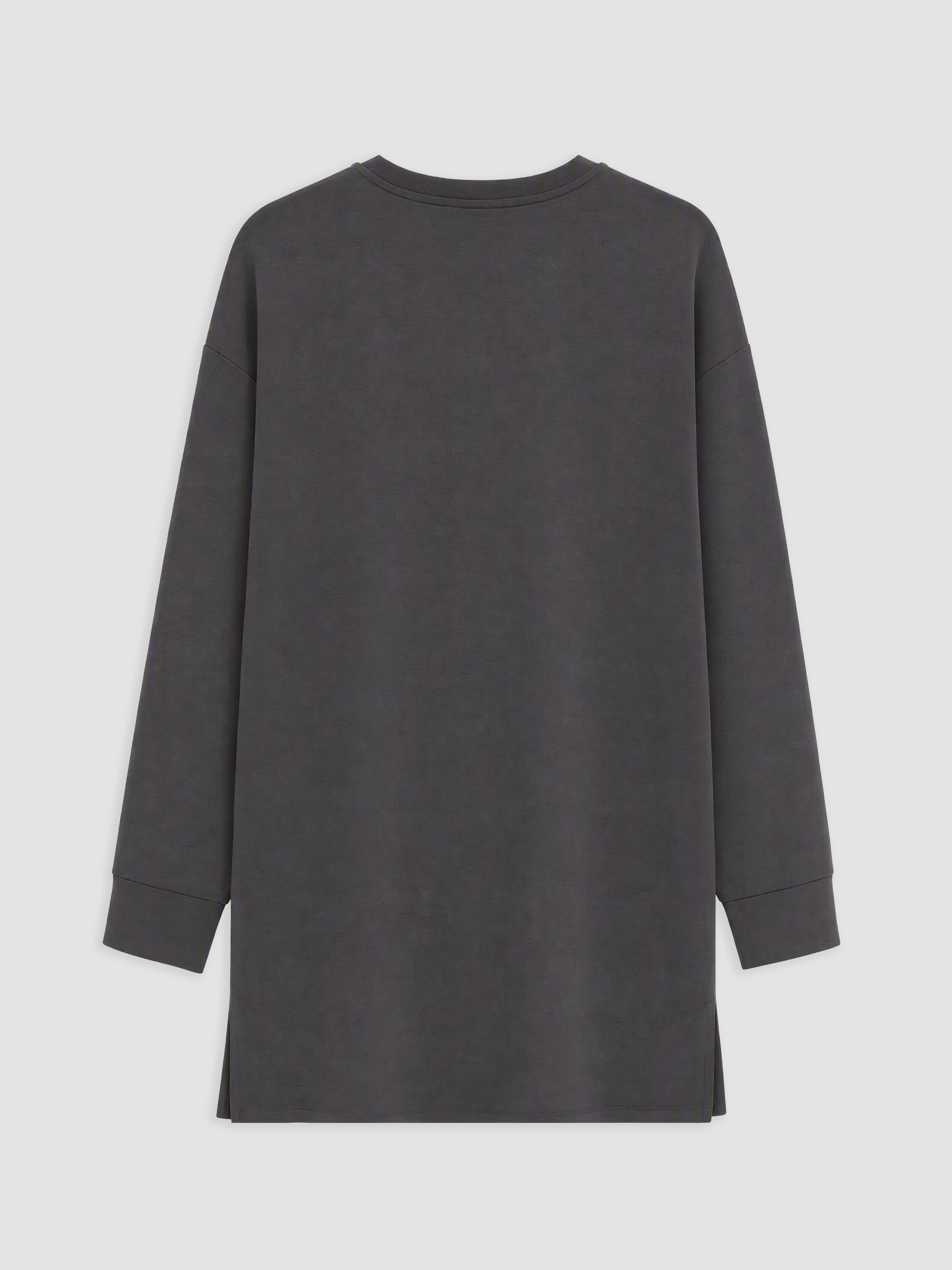LCW Modest Taşlı Soft Touch Kadın Sweatshirt Tunik görsel 2