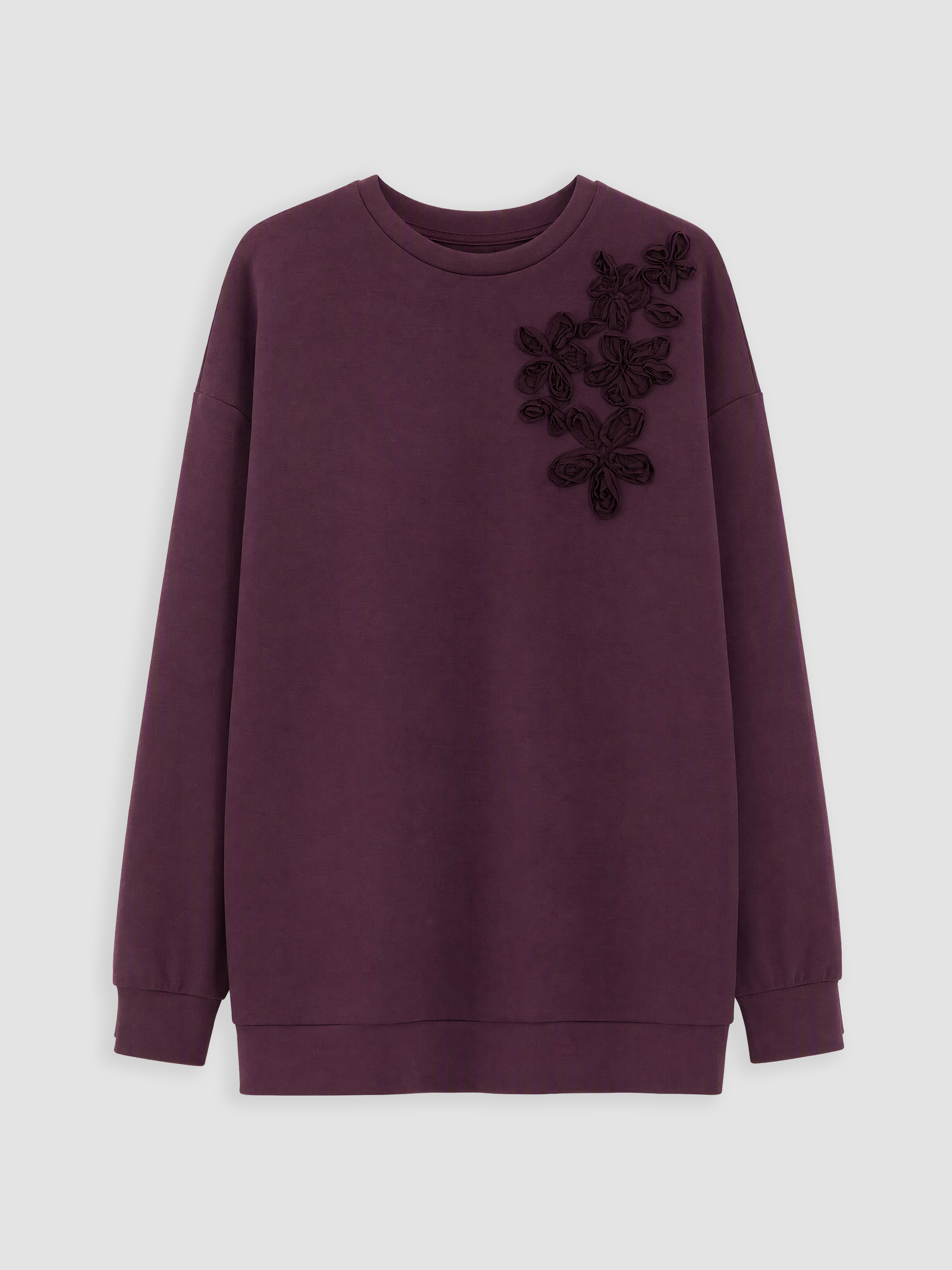 LCW Modest Nakışlı Soft Touch Kadın Sweatshirt Tunik
