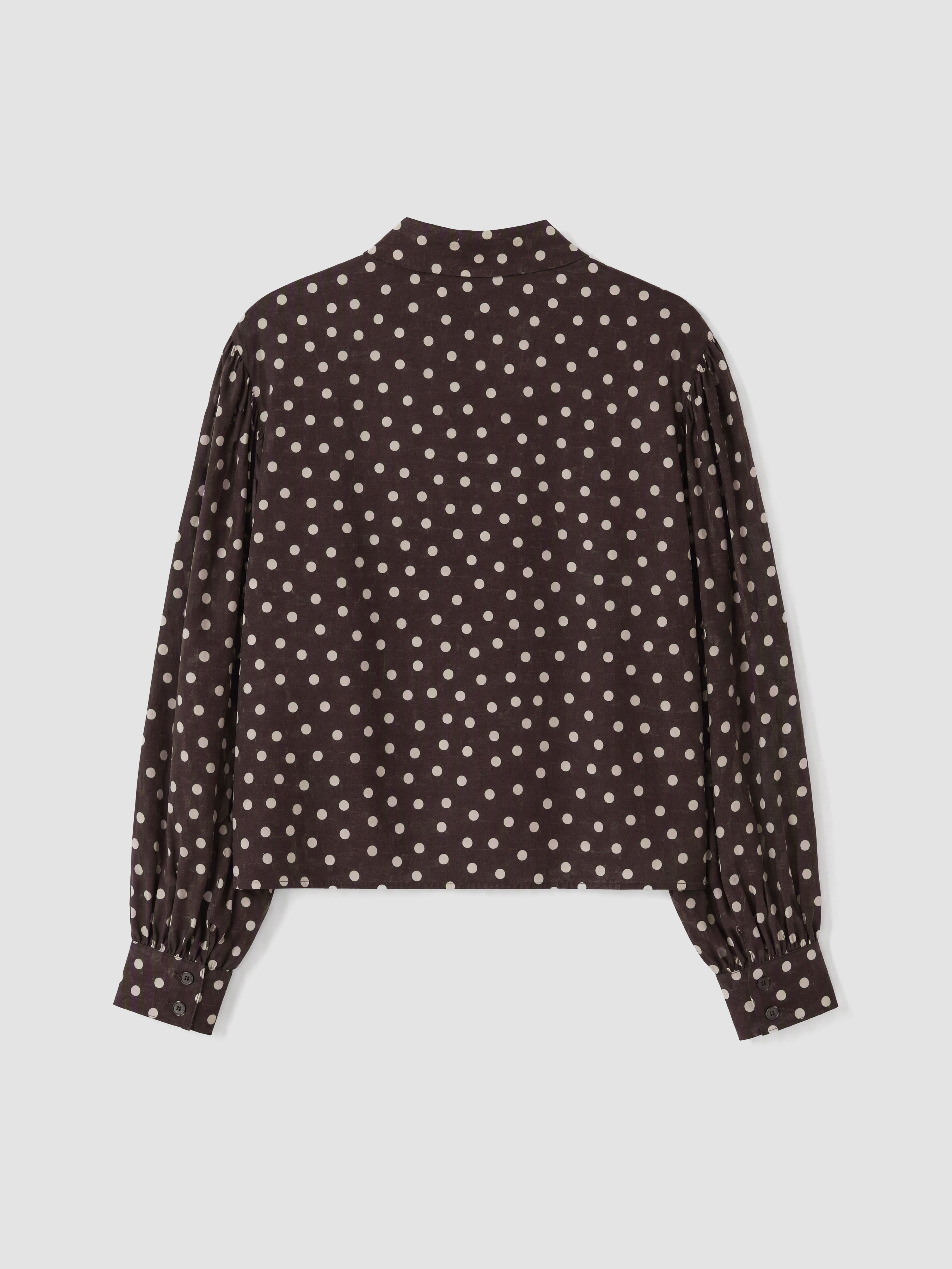 LCW Modest Puantiyeli Poplin Kadın Gömlek görsel 7
