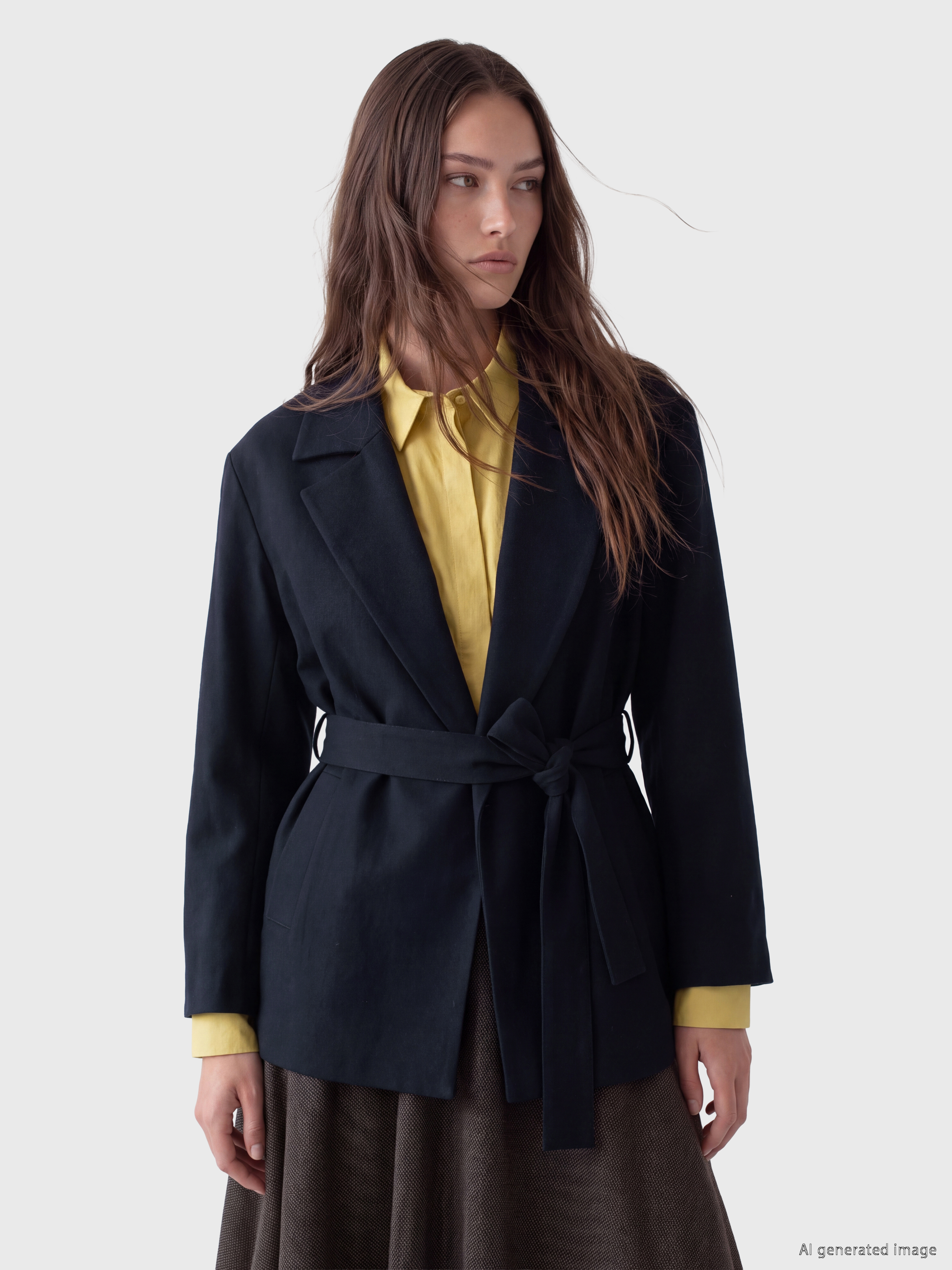 LCW Modest Kuşaklı Kadın Blazer Ceket