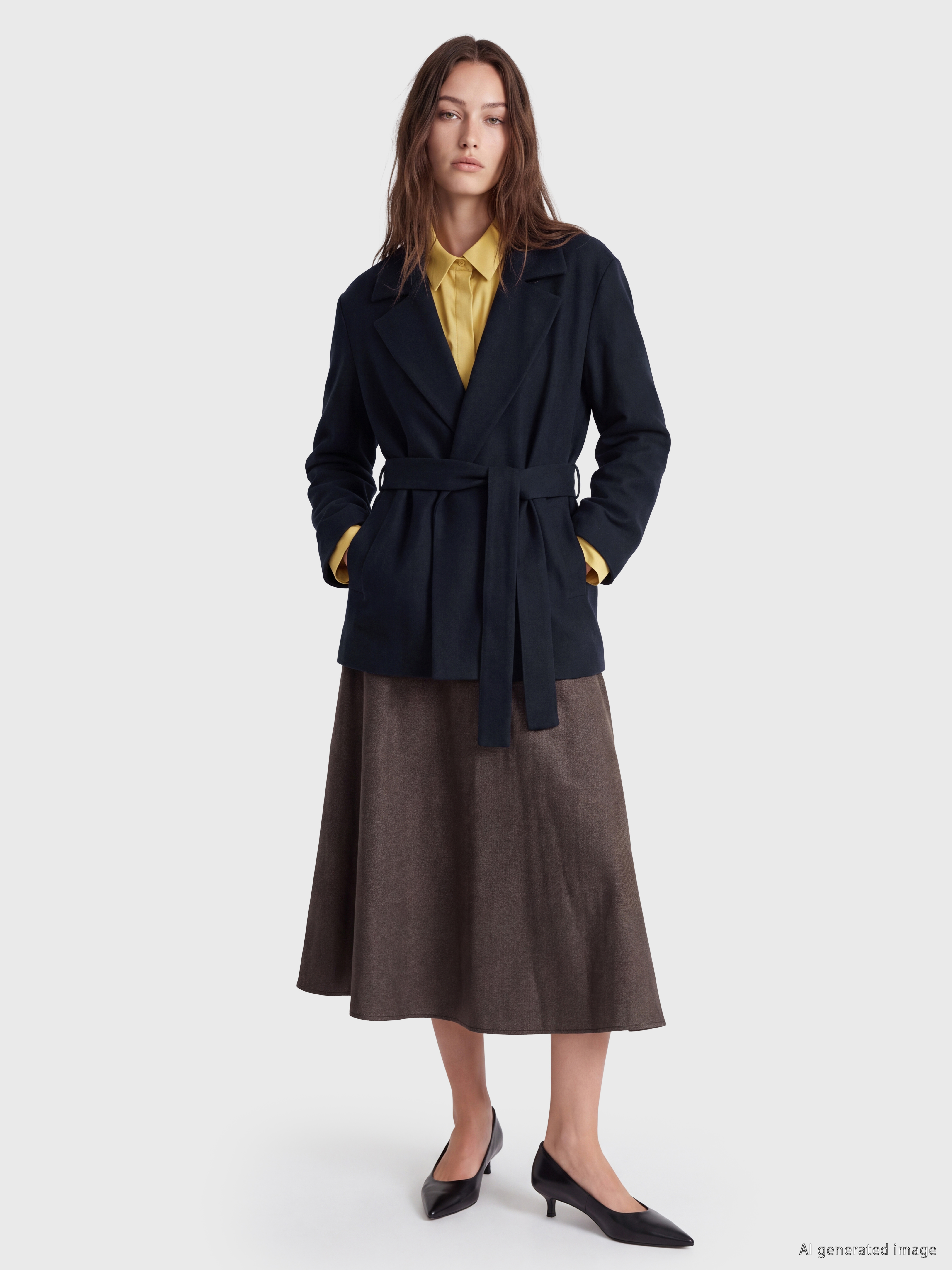 LCW Modest Kuşaklı Kadın Blazer Ceket görsel 2