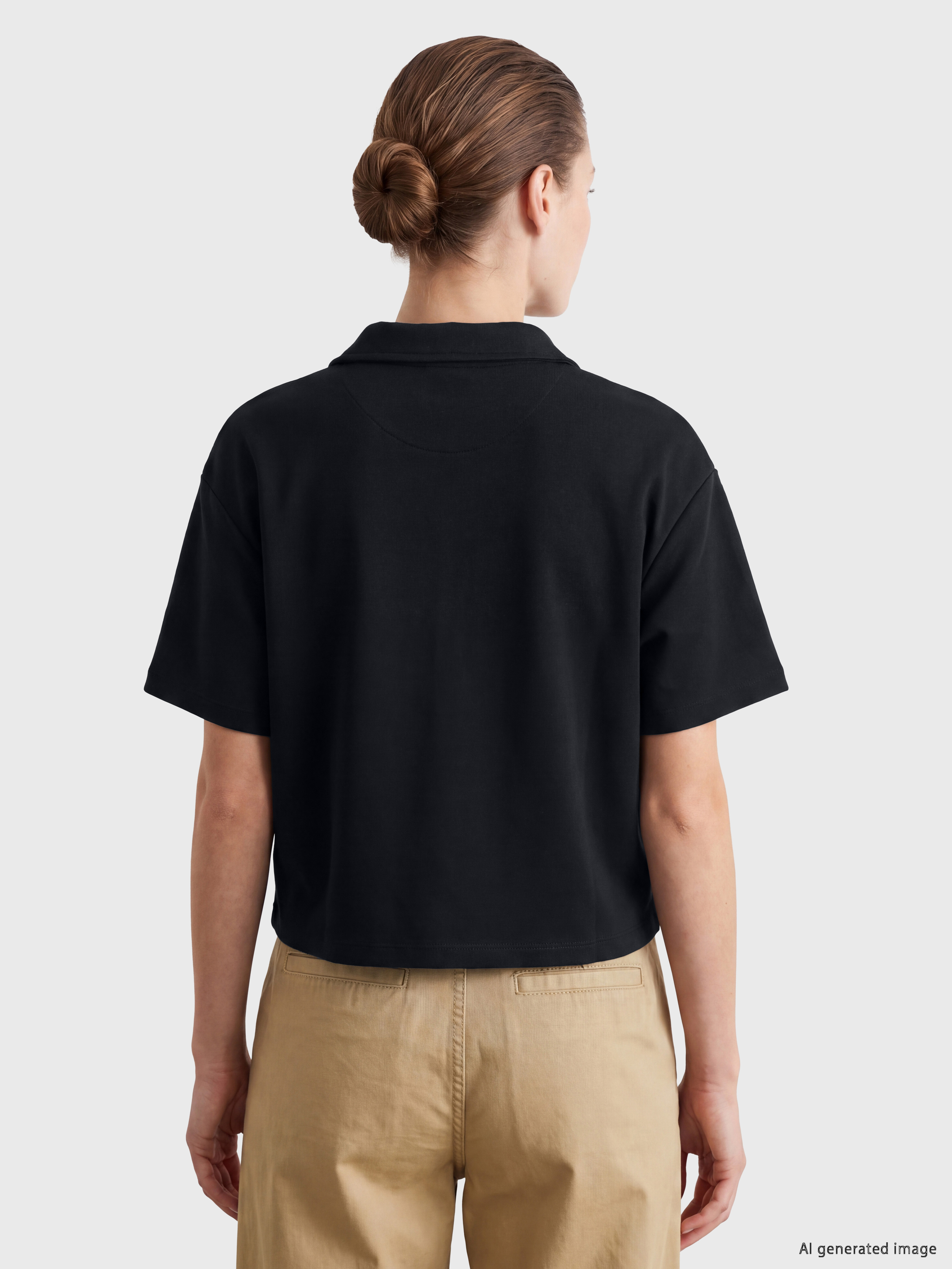 LCW EVERYDAY Polo Yaka Kadın Tişört görsel 4