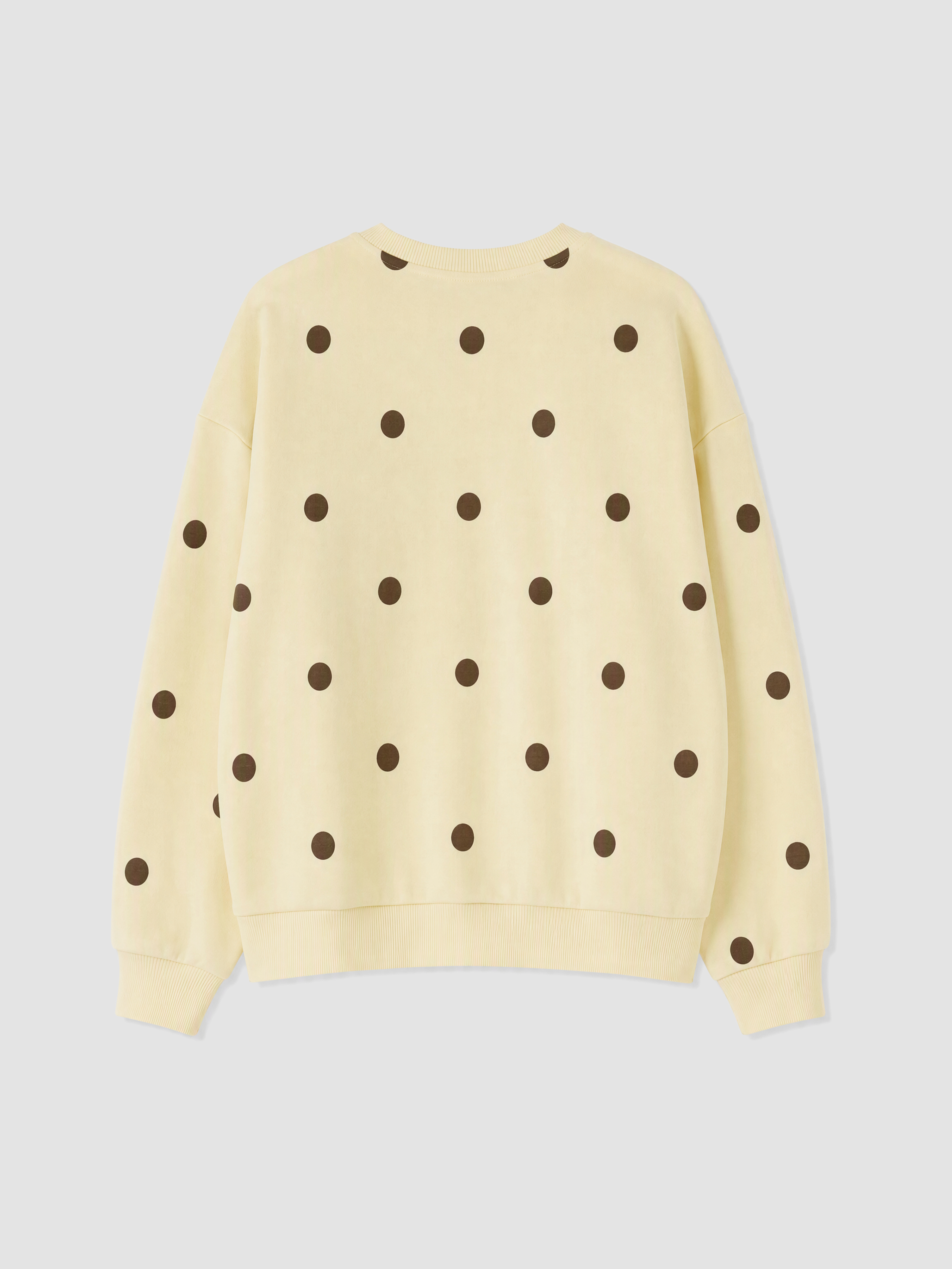XSIDE Puantiyeli Oversize Kadın Kalın Sweatshirt görsel 8