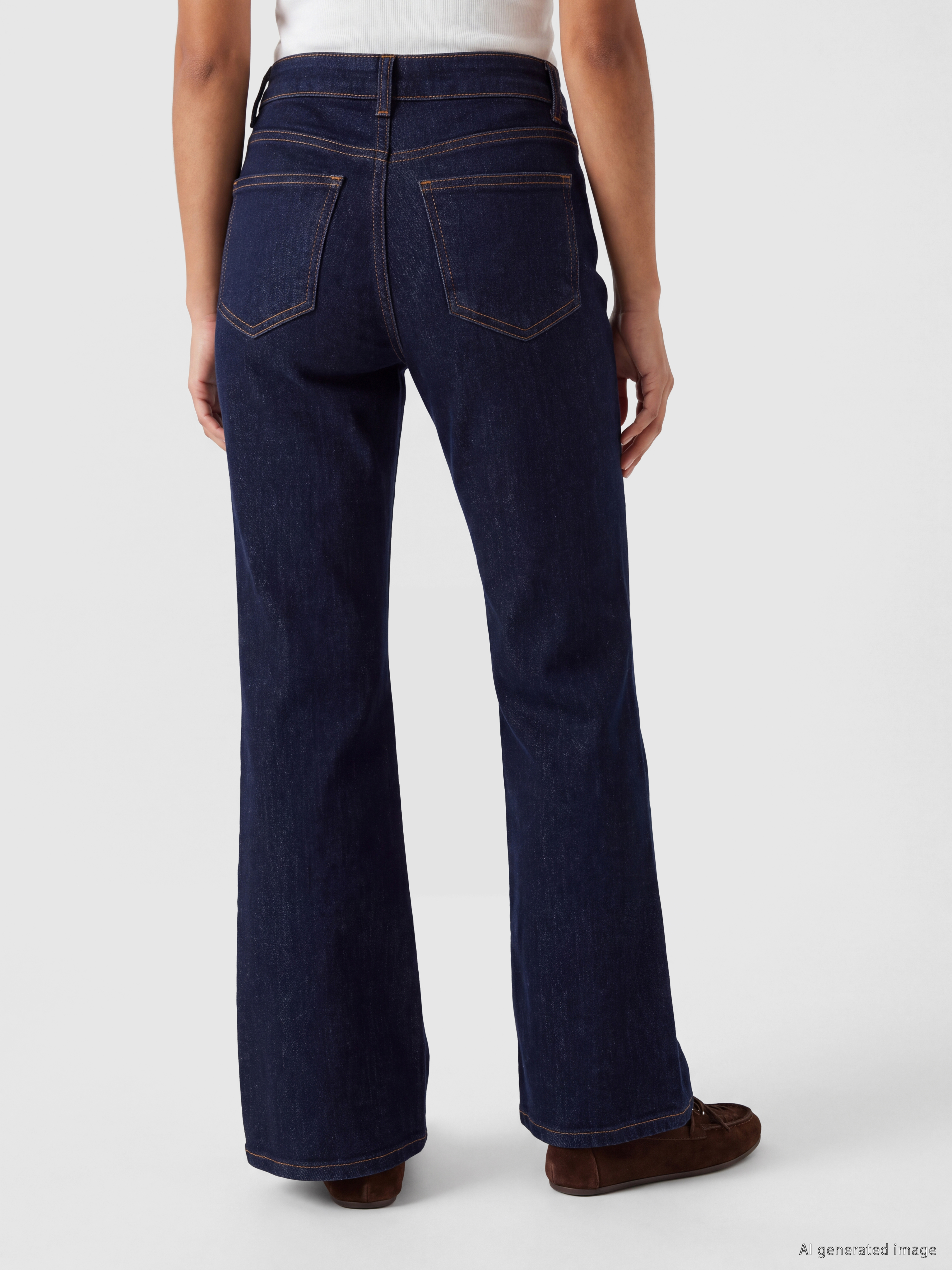 LCW Jeans Petite Flare Kadın Jean Pantolon görsel 5