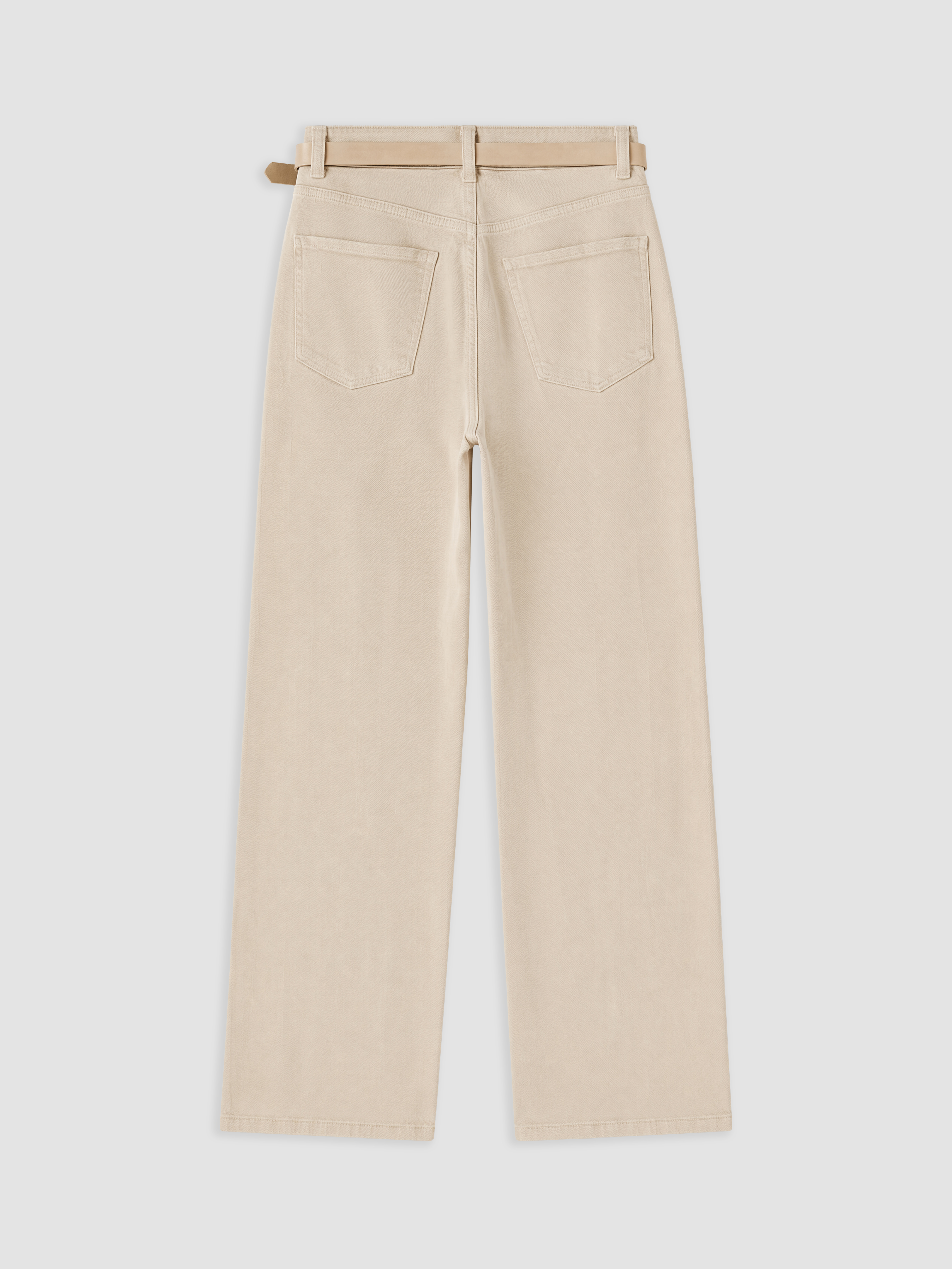 LCW EVERYDAY Beli Kemerli Wideleg Kadın Jean Pantolon görsel 6