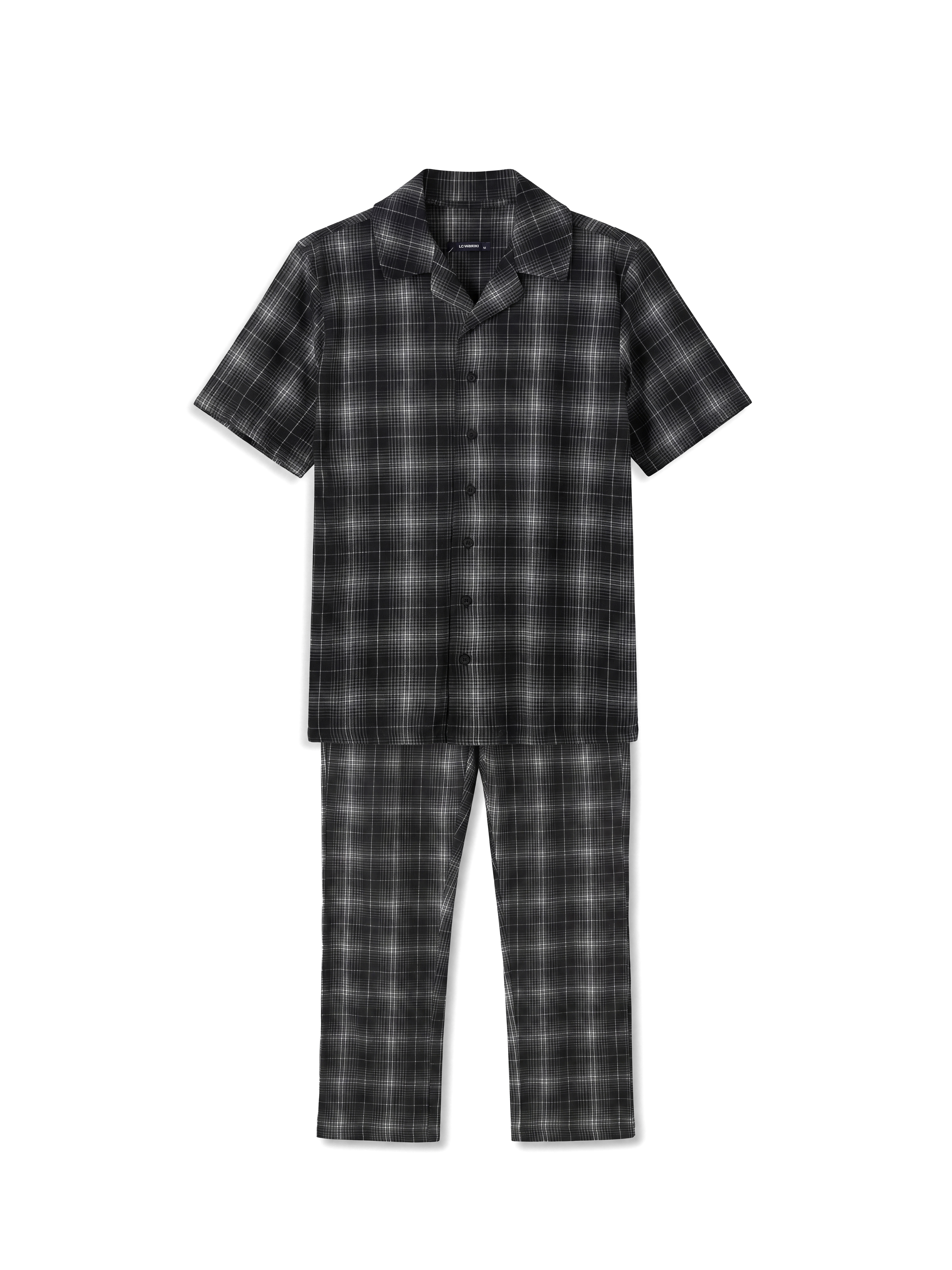 LC WAIKIKI Regular Fit Ekose Erkek Pijama Takımı görsel 5
