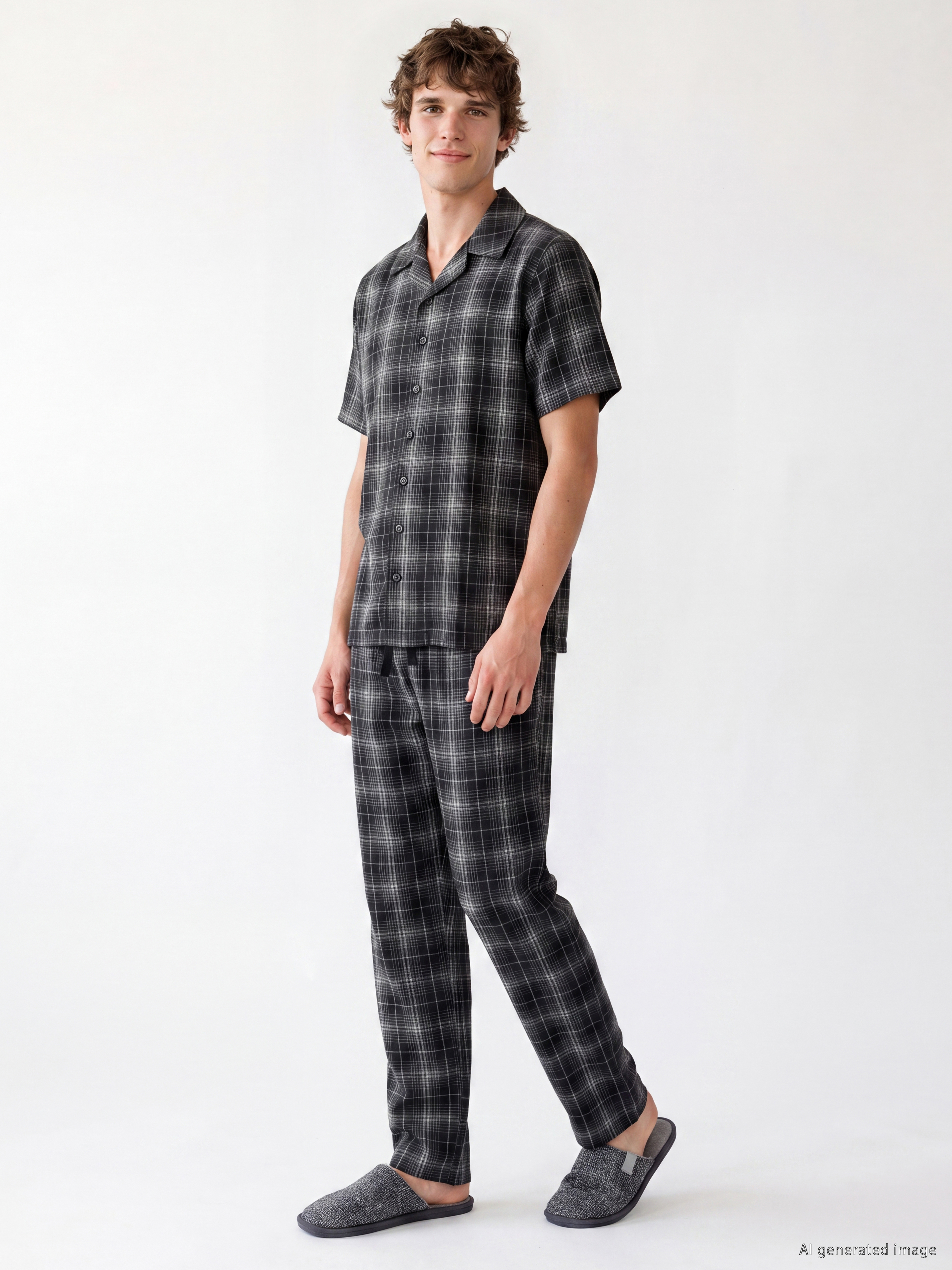 LC WAIKIKI Regular Fit Ekose Erkek Pijama Takımı