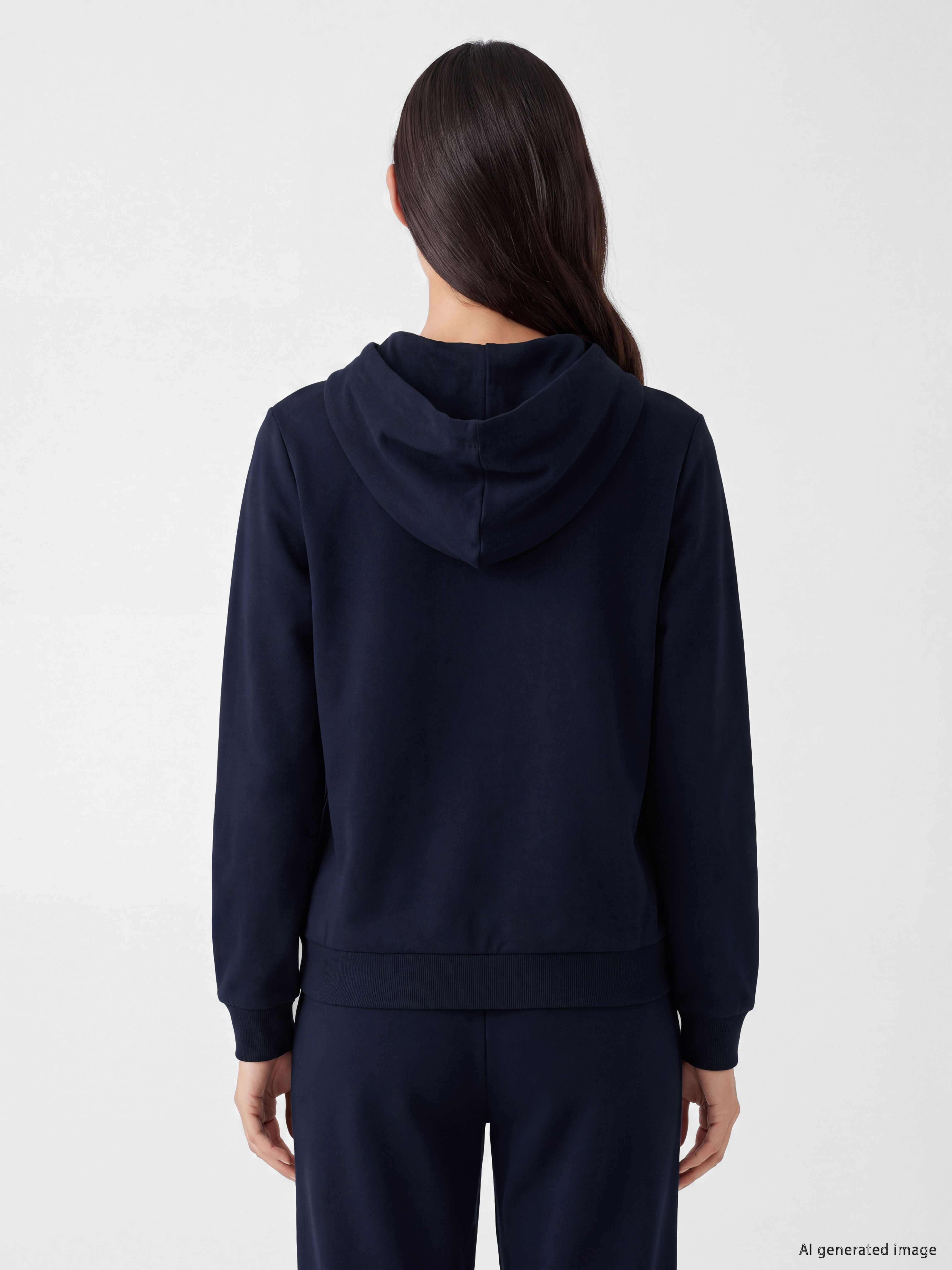LCW EVERYDAY Kapüşonlu Kadın Fermuarlı Sweatshirt görsel 4