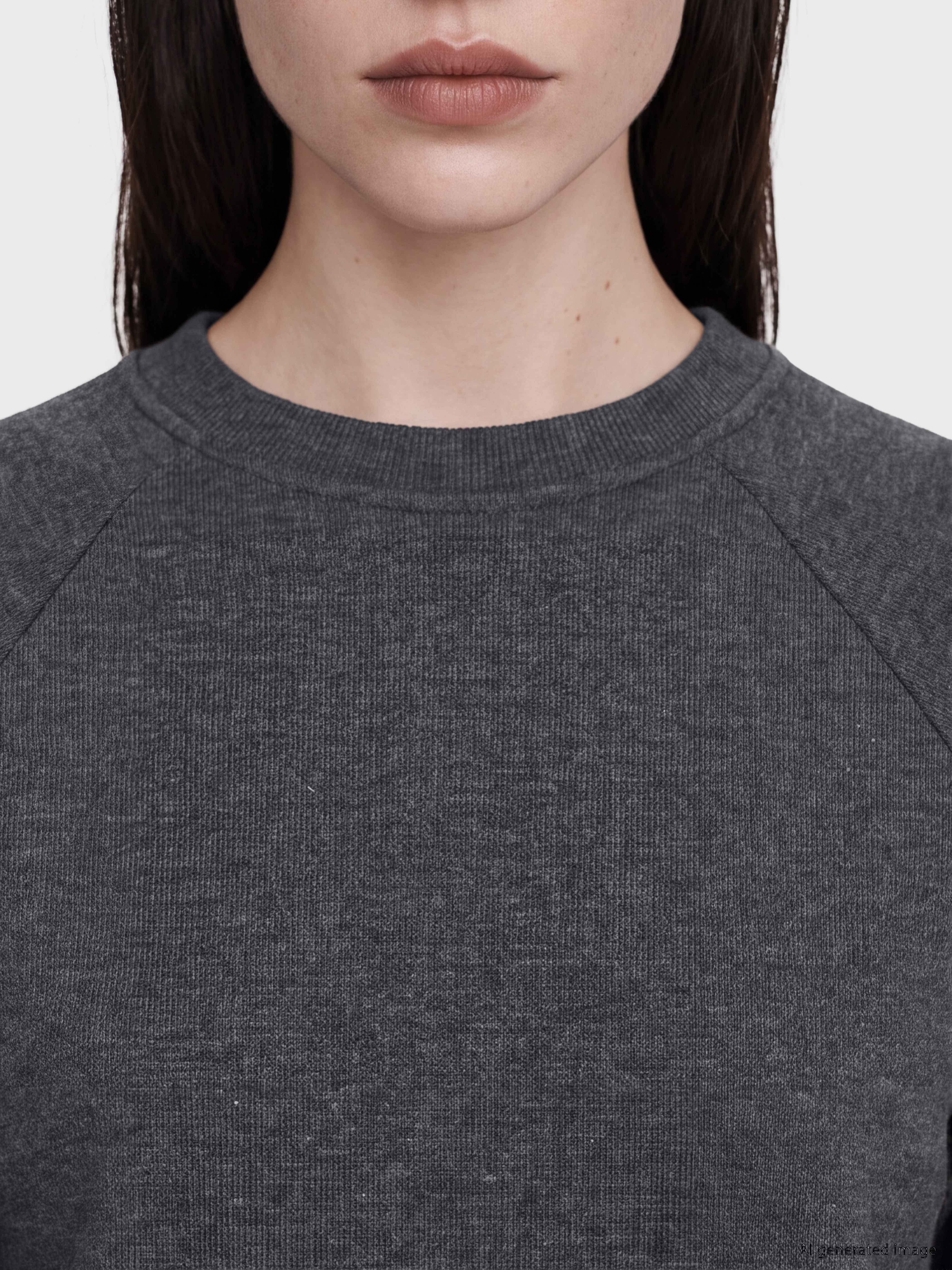 LCW Comfort Bisiklet Yaka Kadın Sweatshirt görsel 3