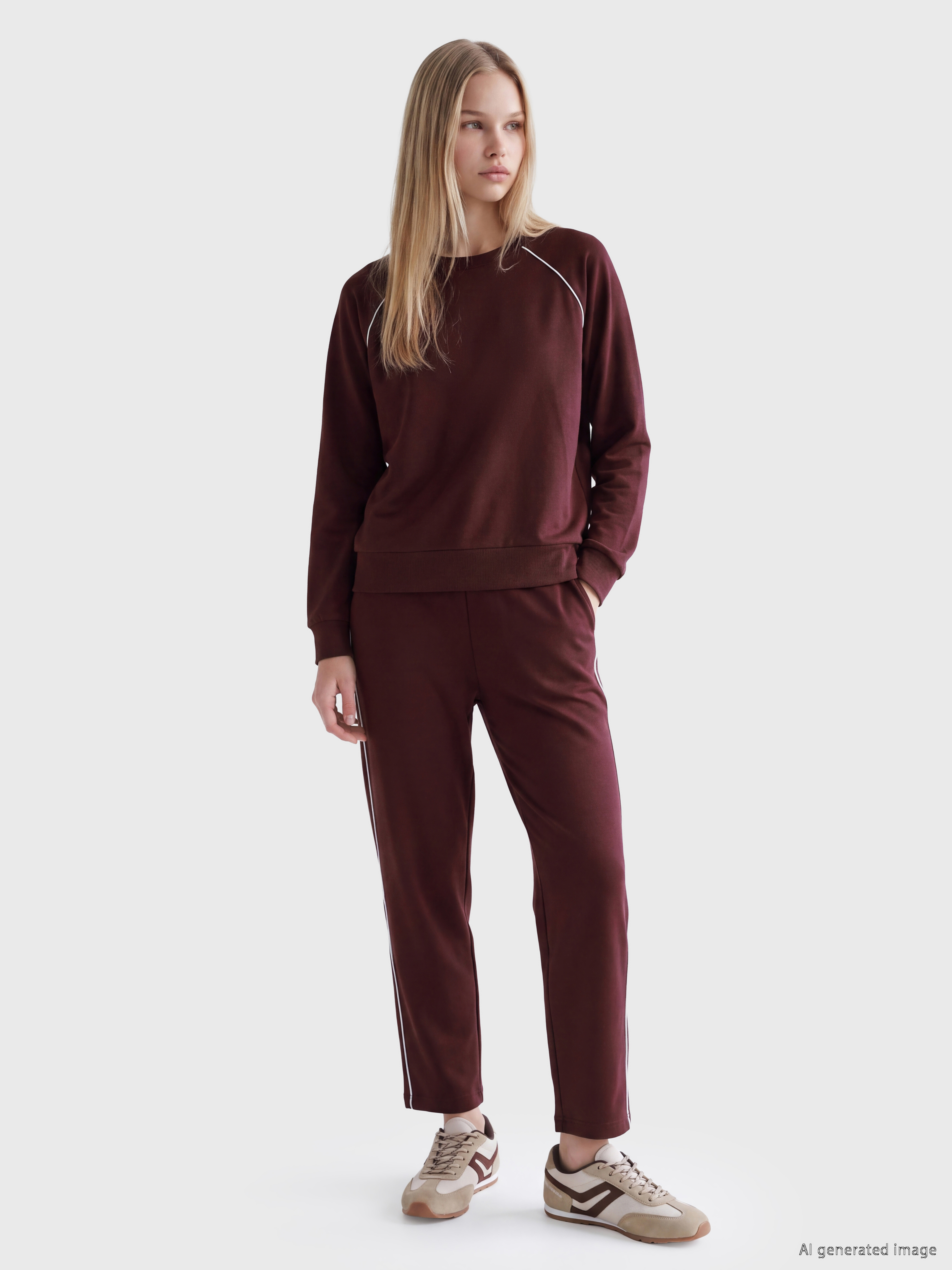 Natuvera Bisiklet Yaka Kadın Sweatshirt görsel 2