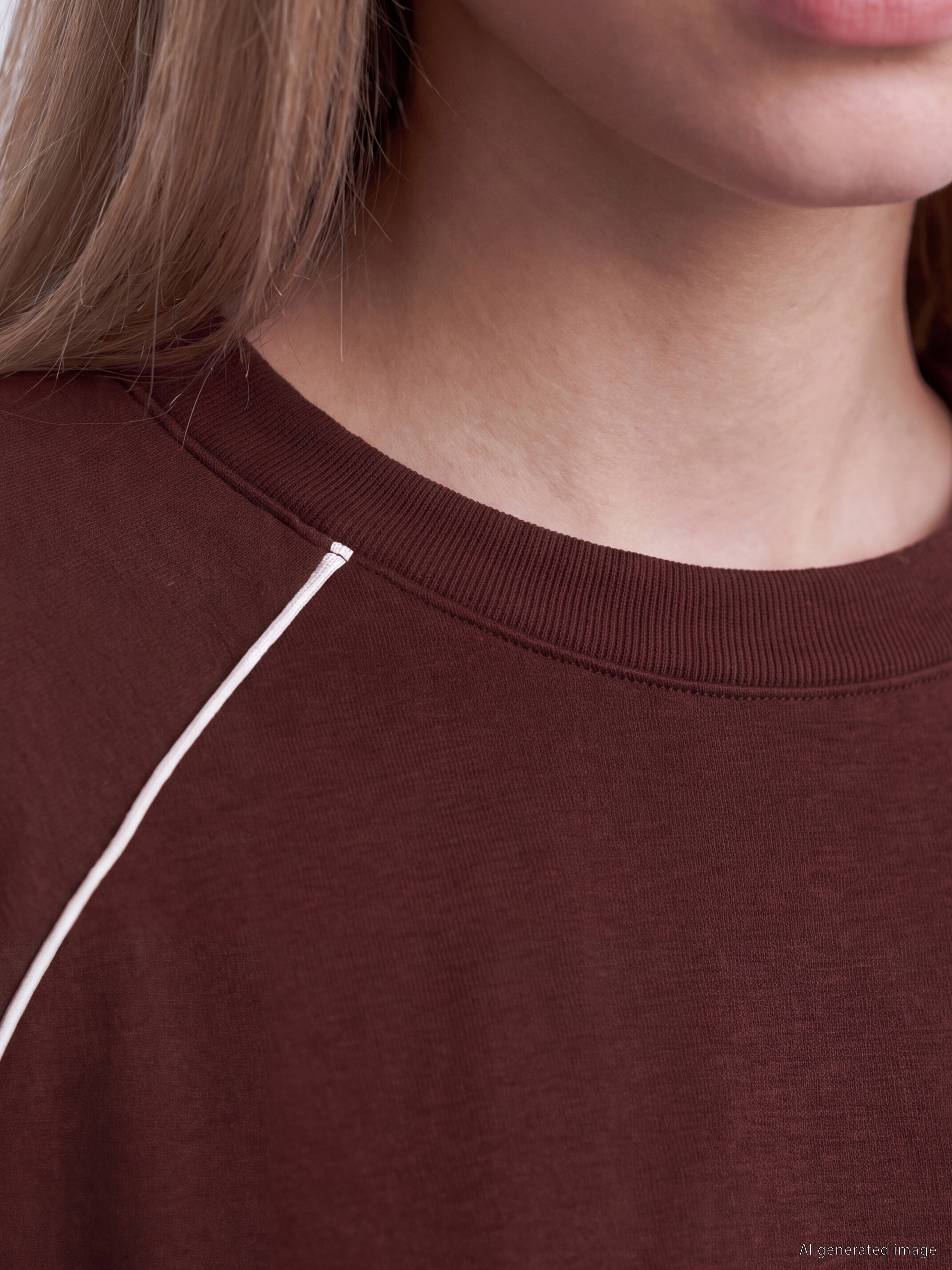 Natuvera Bisiklet Yaka Kadın Sweatshirt görsel 3