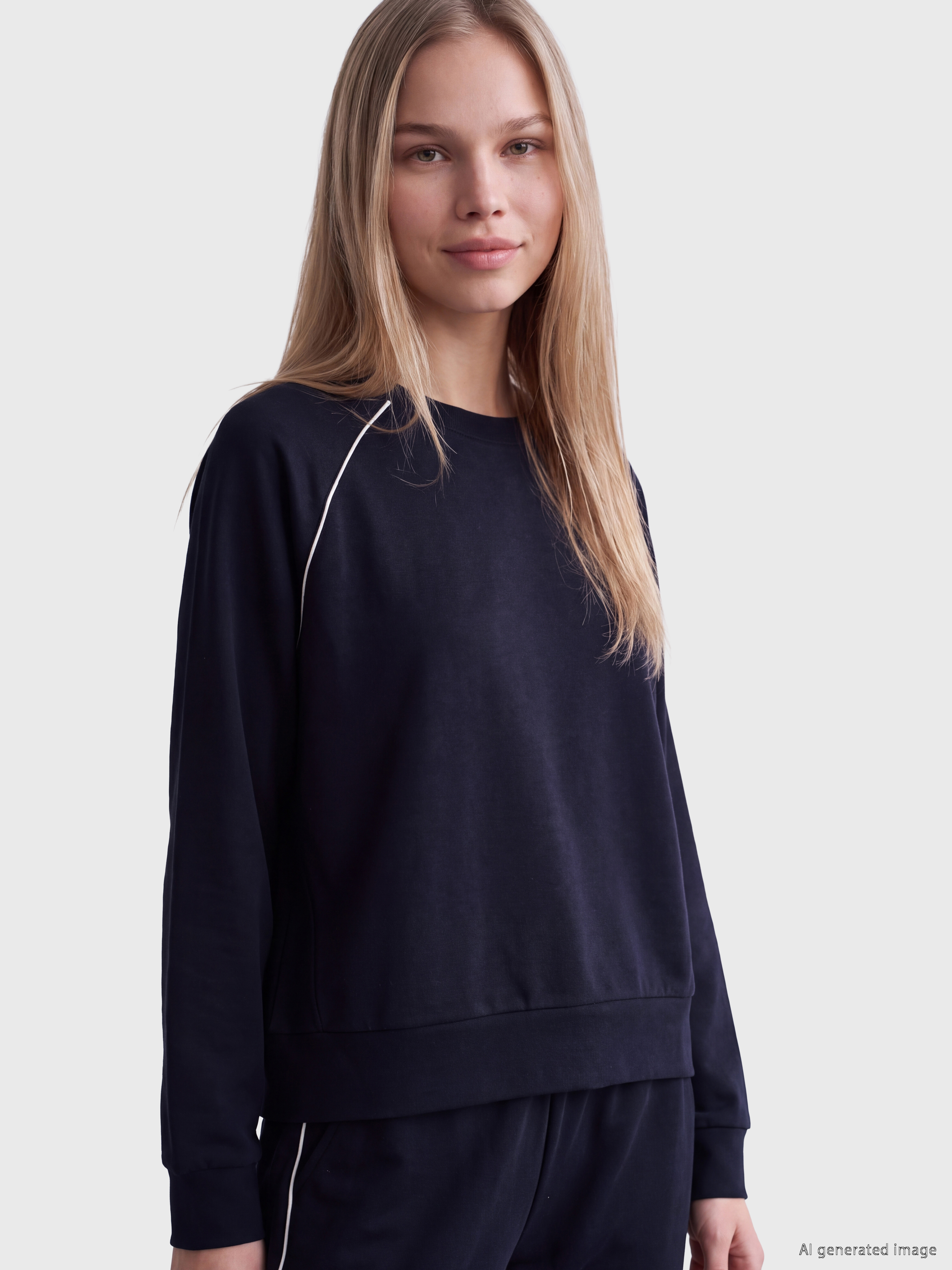 Natuvera Bisiklet Yaka Kadın Sweatshirt görsel 2