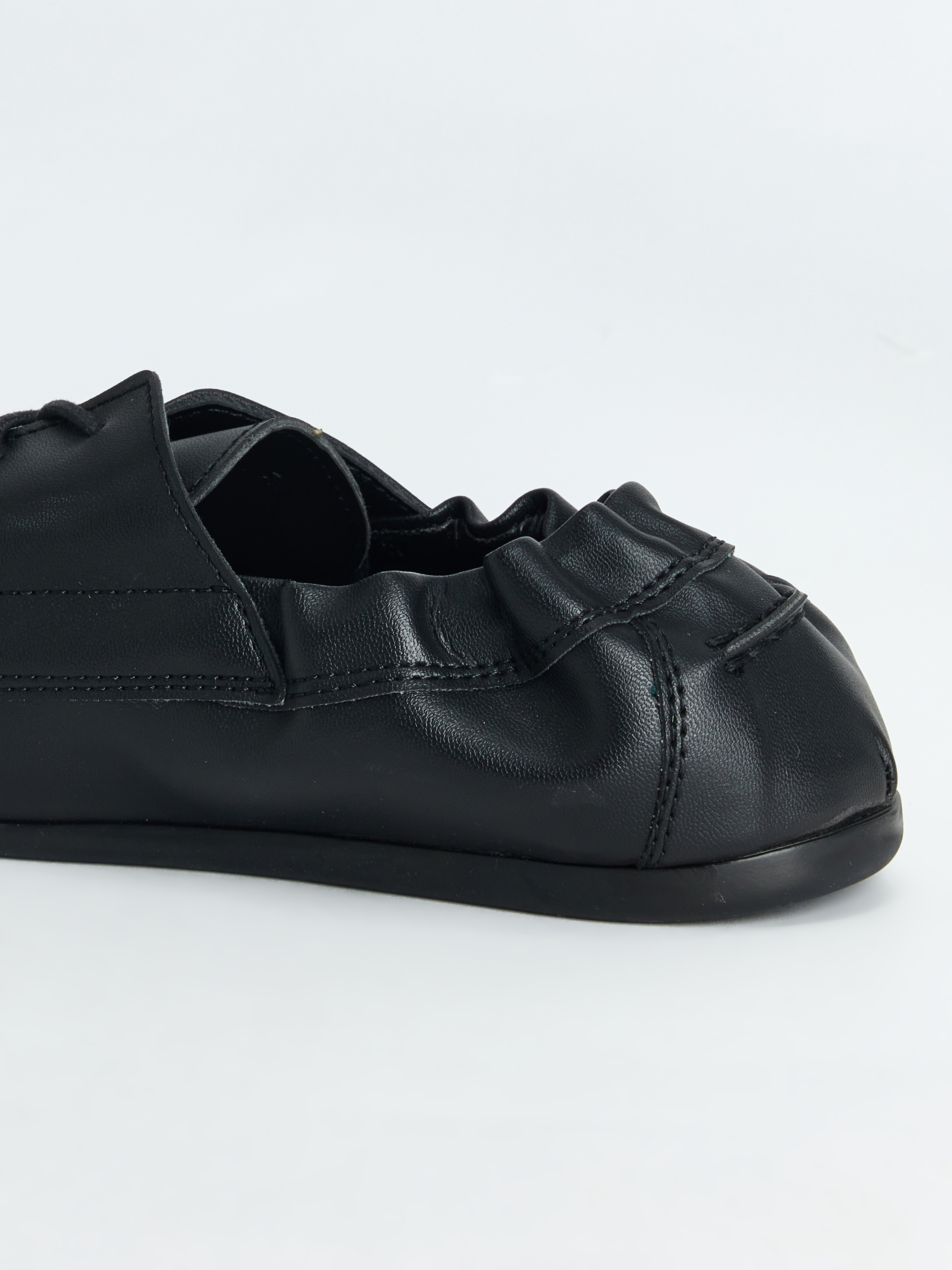 LCW STEPS Deri Görünümlü Büzgülü Kadın Loafer Ayakkabı görsel 3