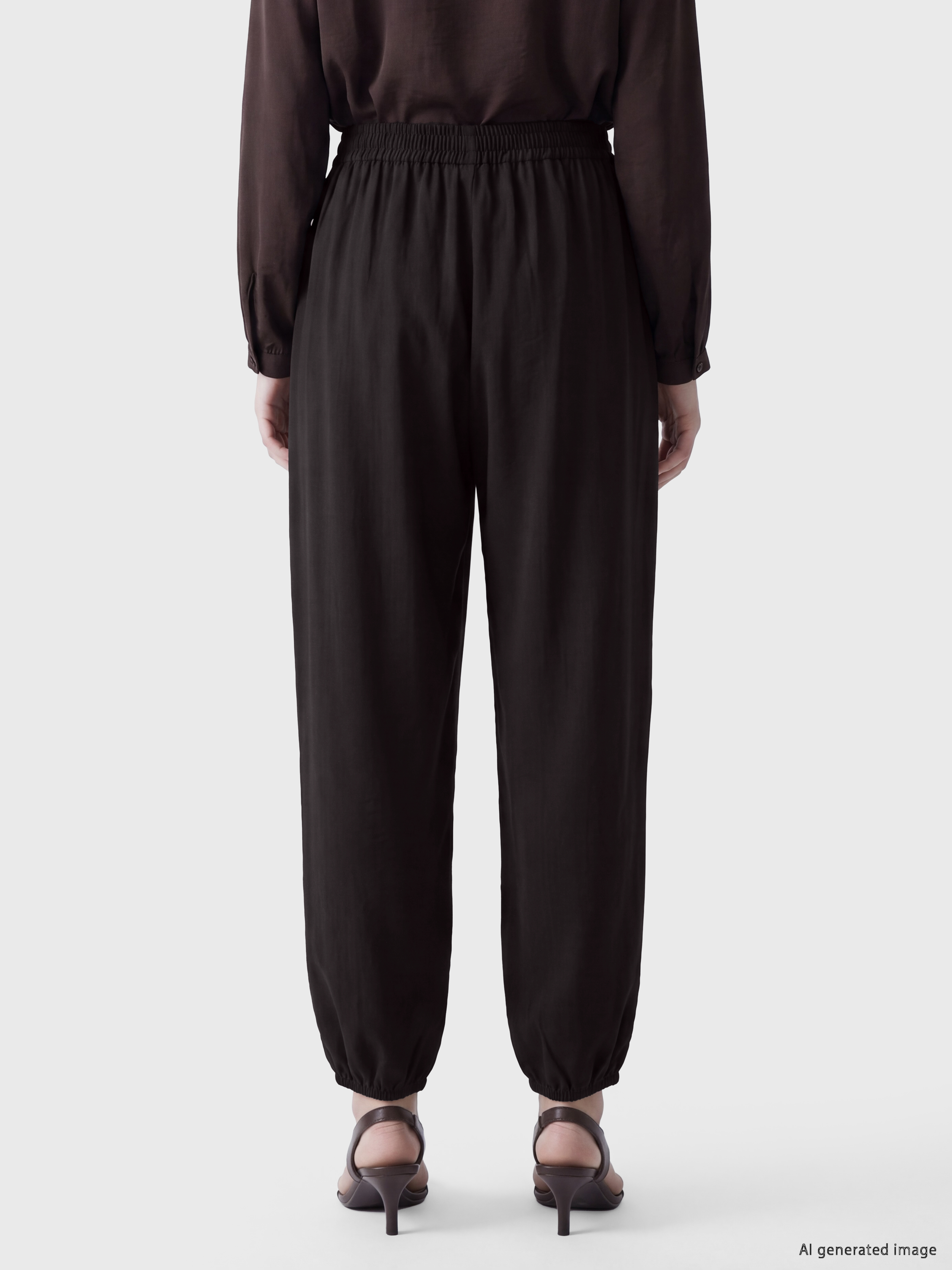 LCW Comfort Beli Lastikli Kadın Jogger Pantolon görsel 4