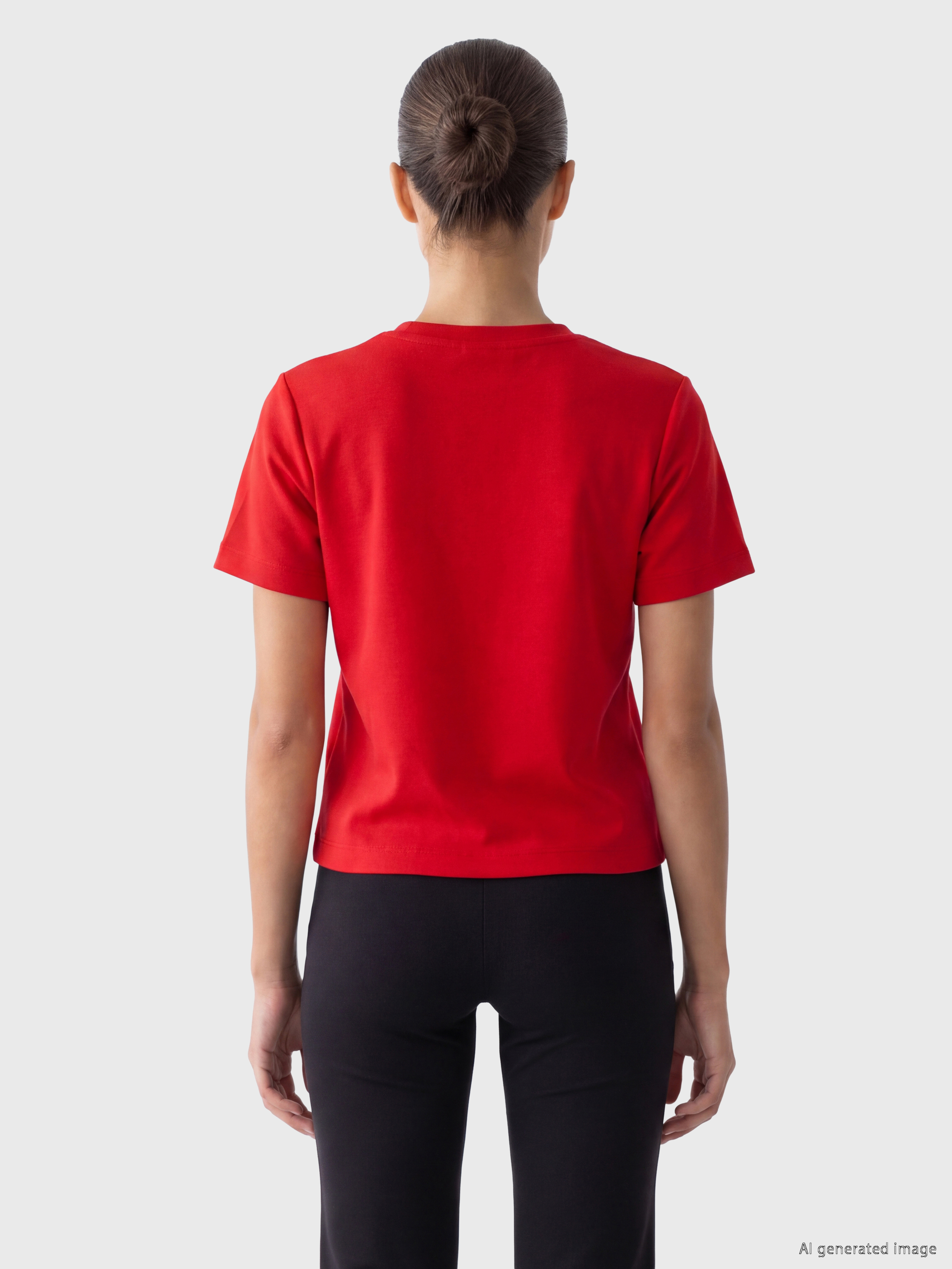 KOOR SPORT Nakışlı Soft Touch Kadın Spor Tişört görsel 4