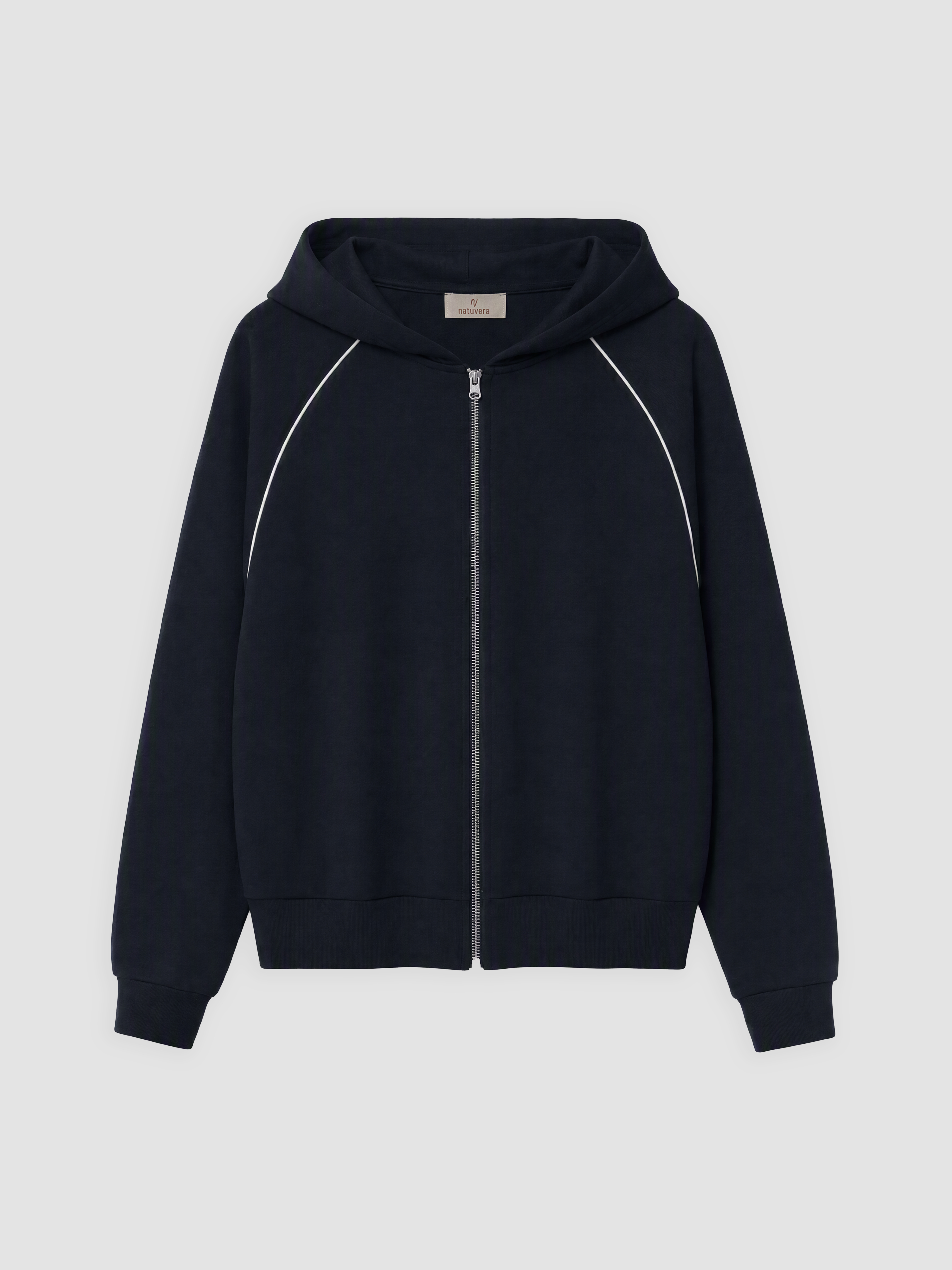 Natuvera Kapüşonlu Kadın Fermuarlı Sweatshirt görsel 5