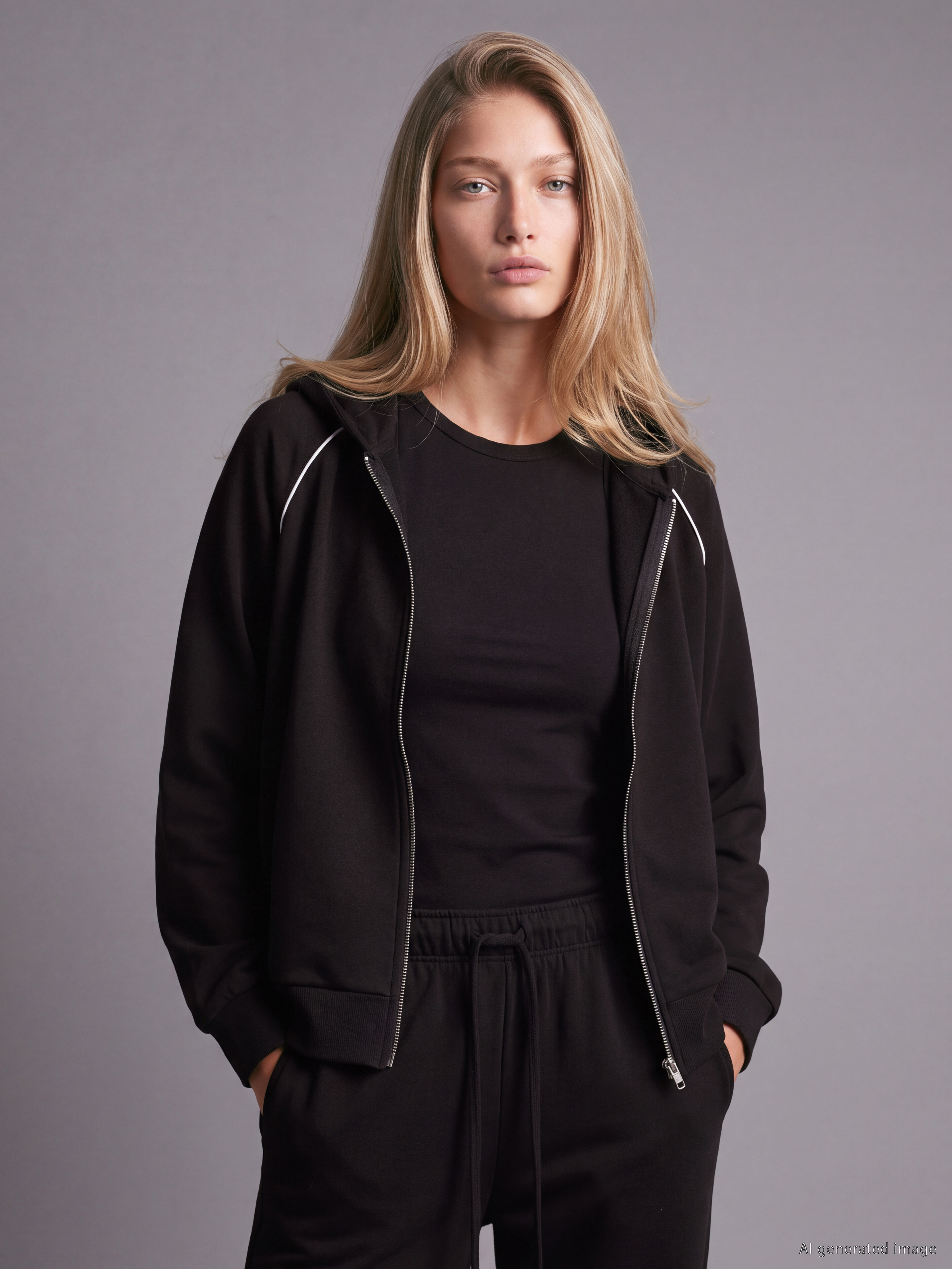 Natuvera Kapüşonlu Kadın Fermuarlı Sweatshirt