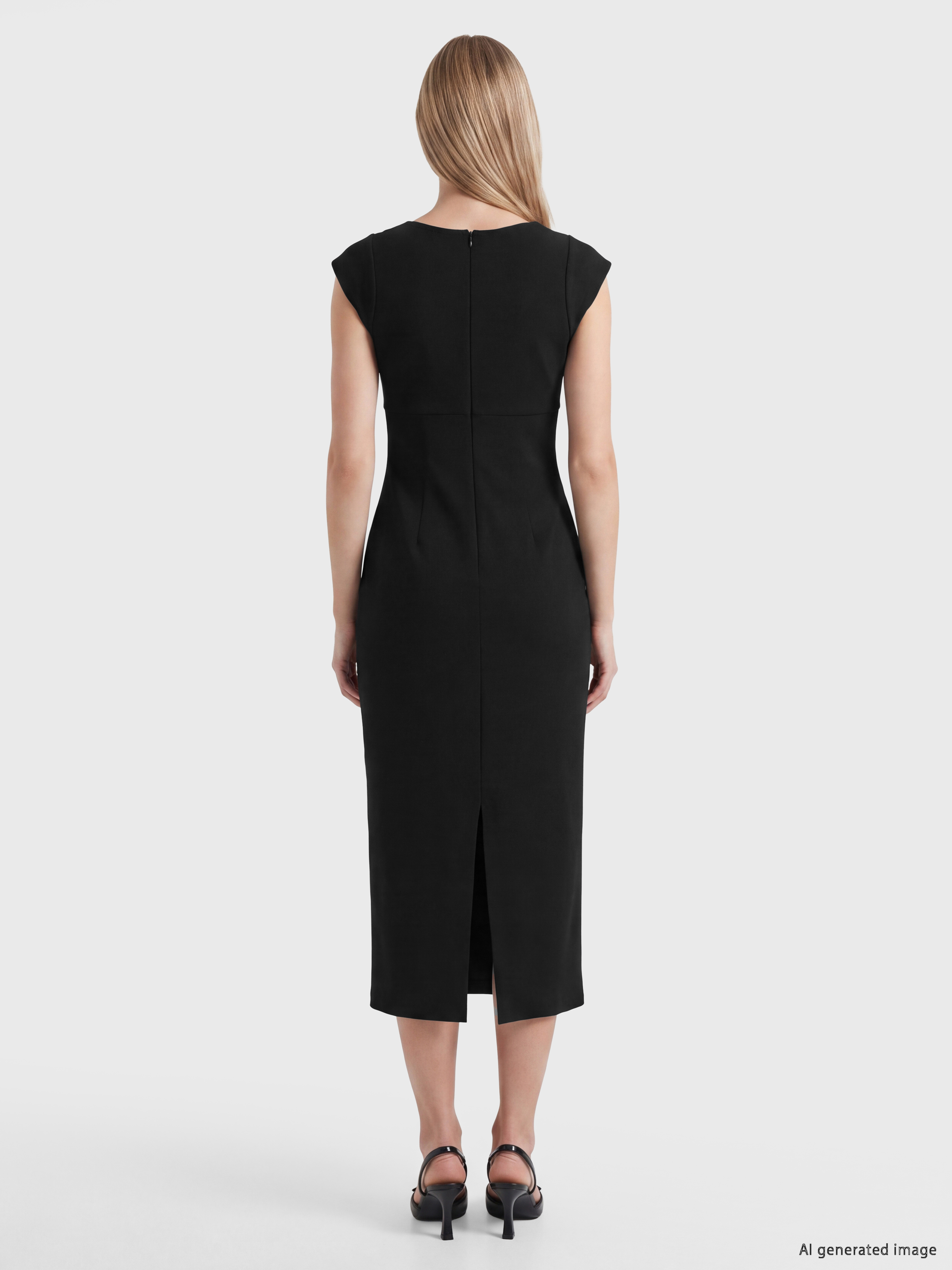 LCW Vision Kare Yaka Bodycon Elbise görsel 4