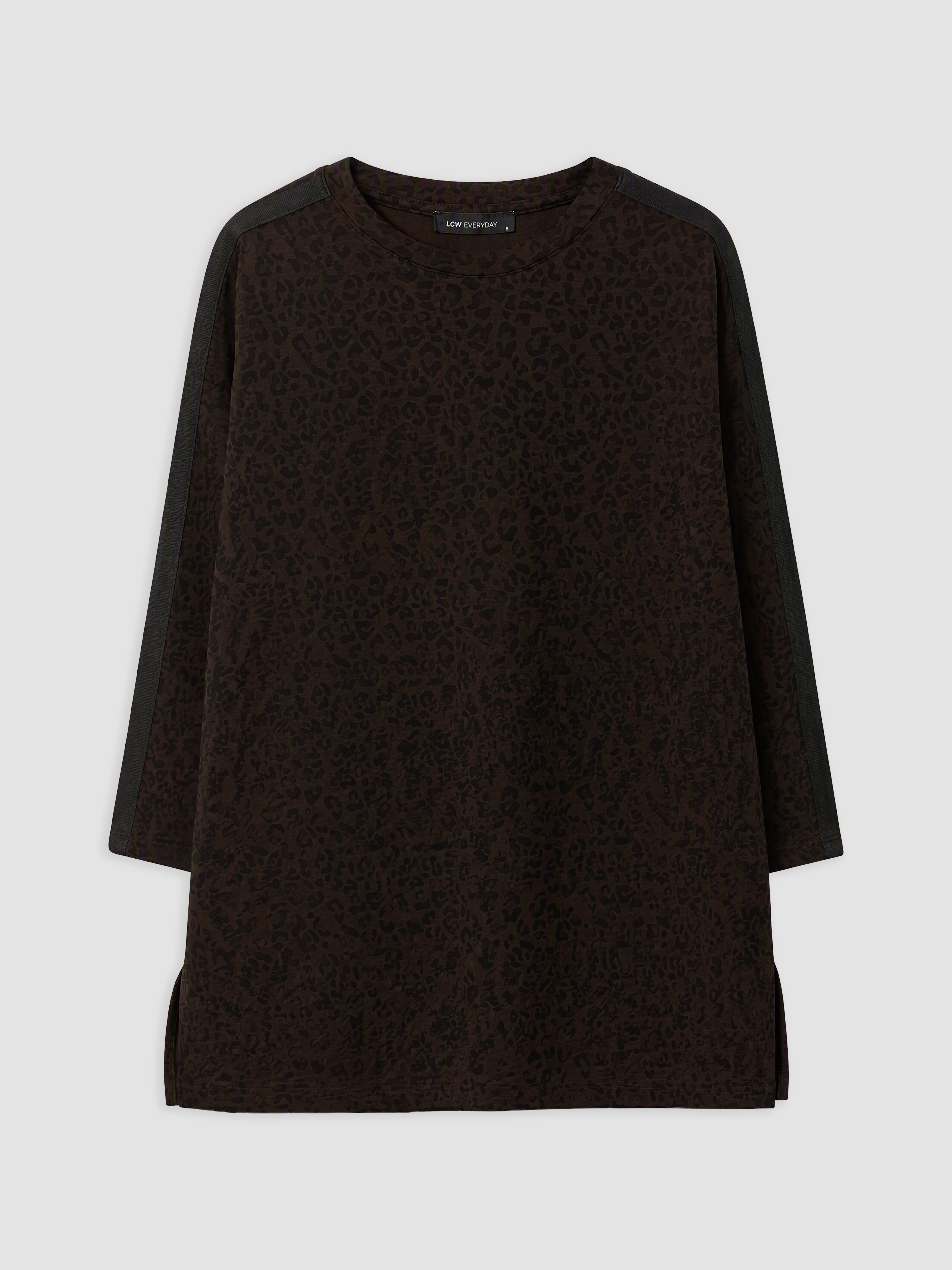 LCW EVERYDAY Leopar Desenli Soft Touch Kadın Tunik görsel 5