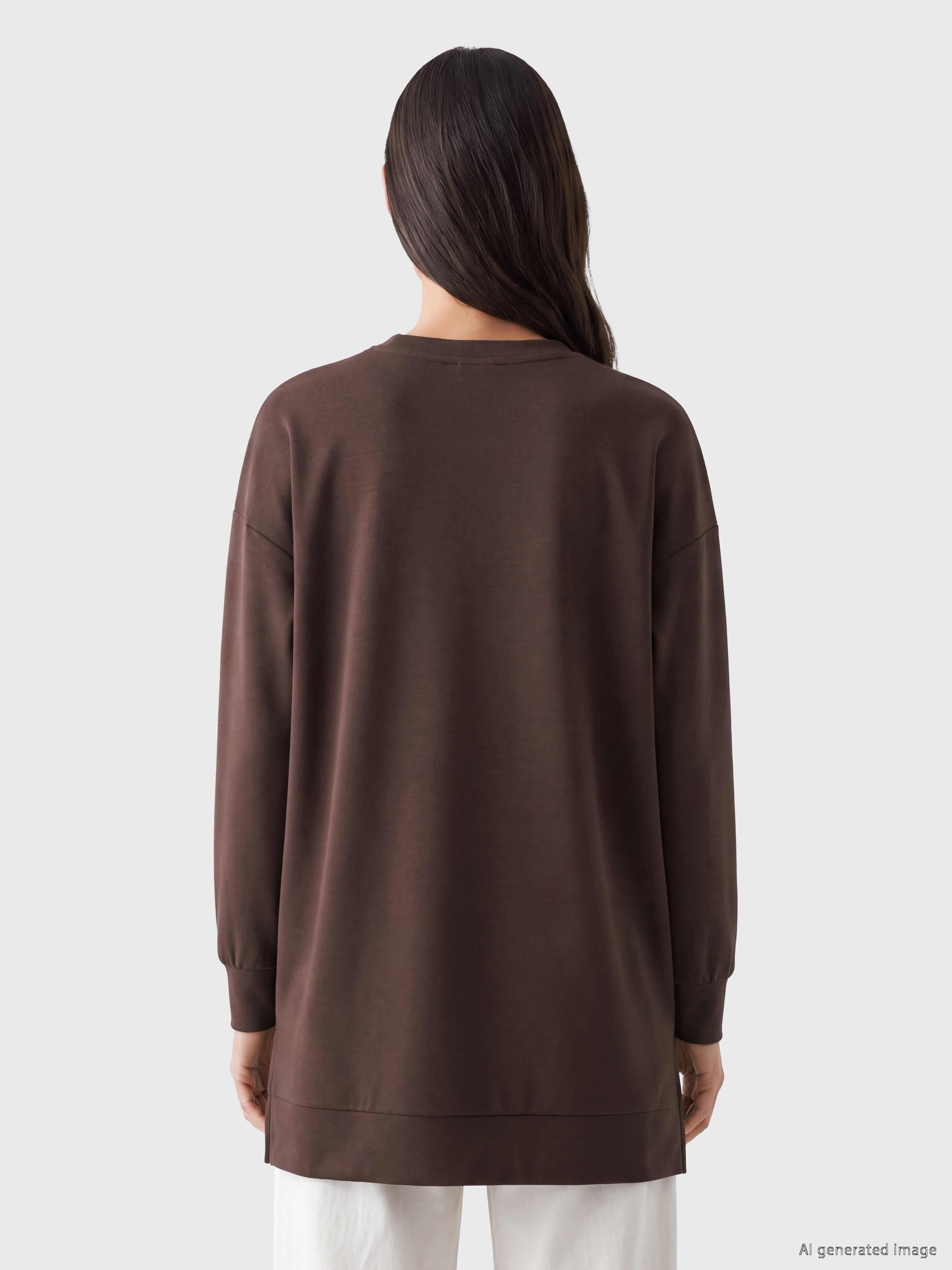 LC WAIKIKI Soft Touch Kadın Sweatshirt Tunik görsel 4