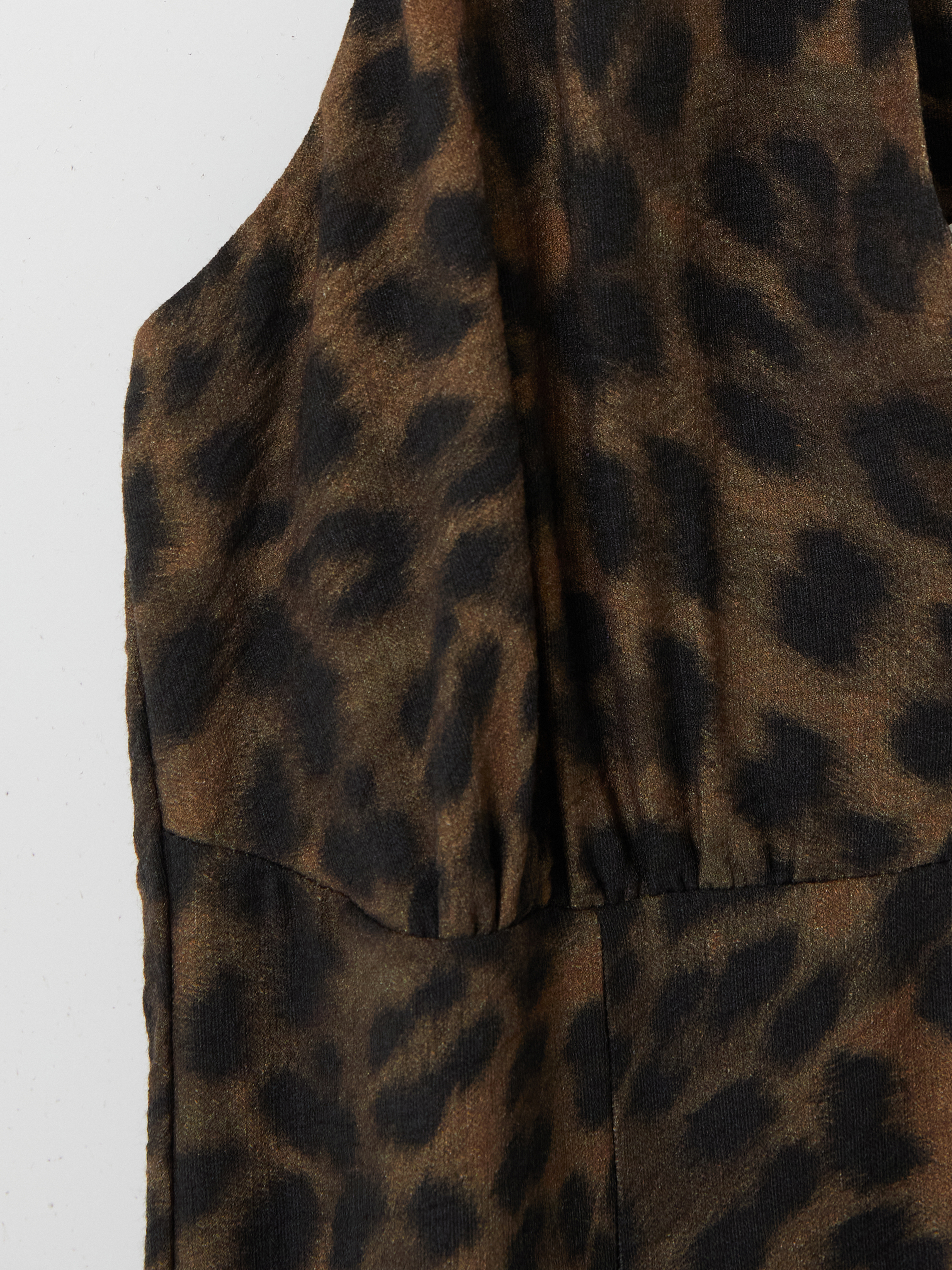 LCW Vision Halter Yaka Leopar Desenli A Kesim Elbise görsel 7