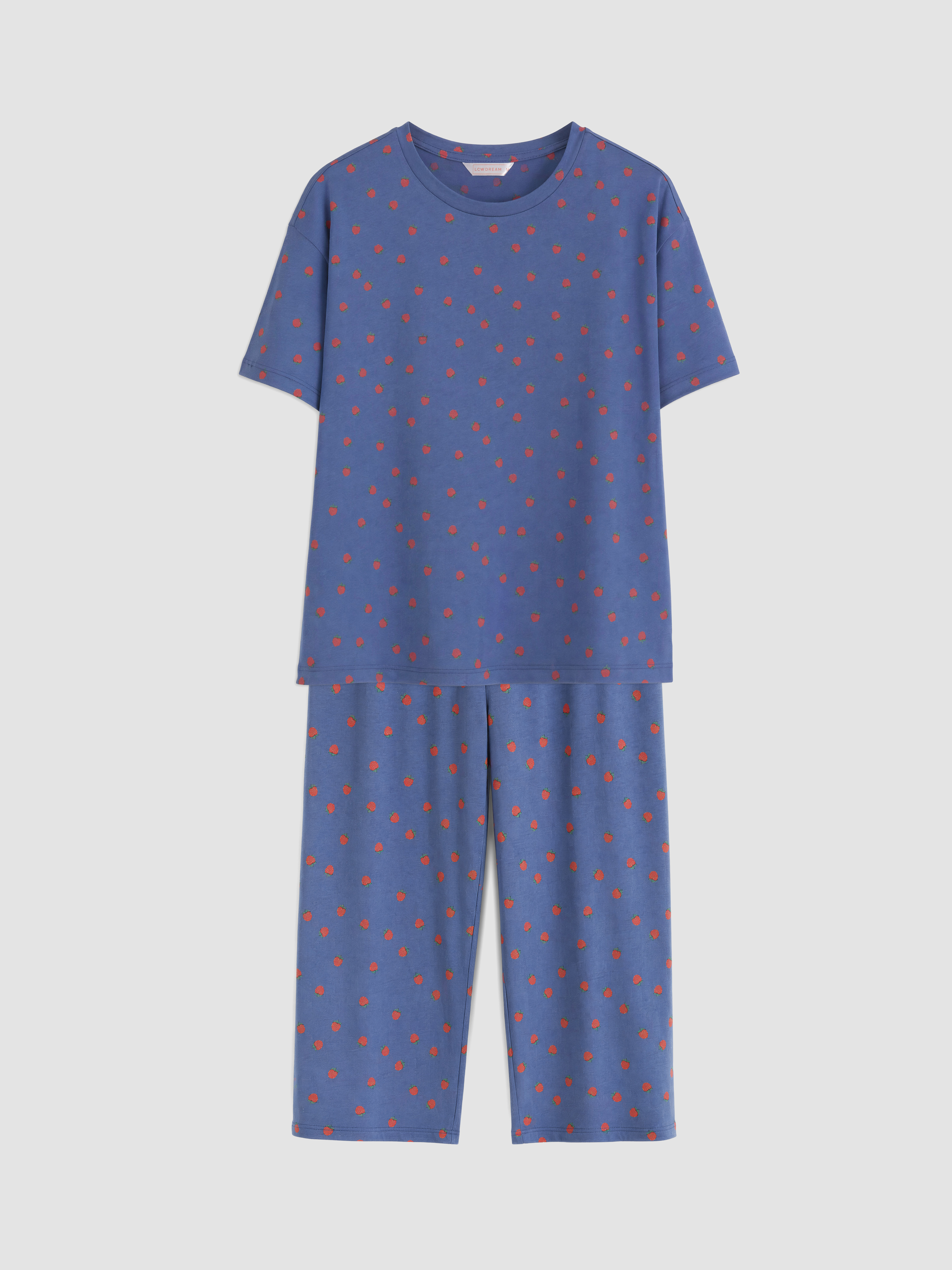 LCW DREAM Desenli Kadın Kaprili Pijama Takımı görsel 5