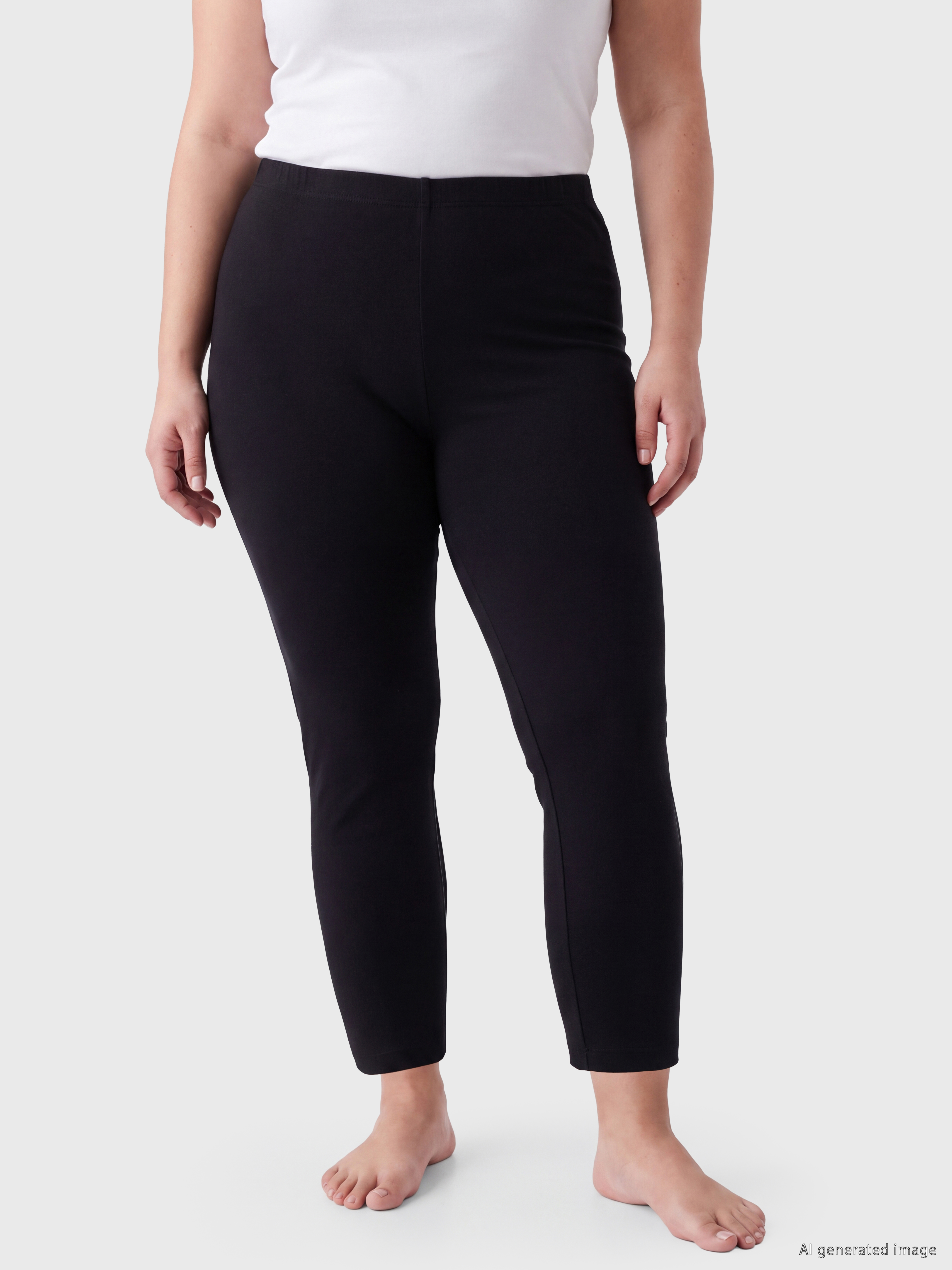 LCW Petite Beli Lastikli Kadın Tayt görsel 6