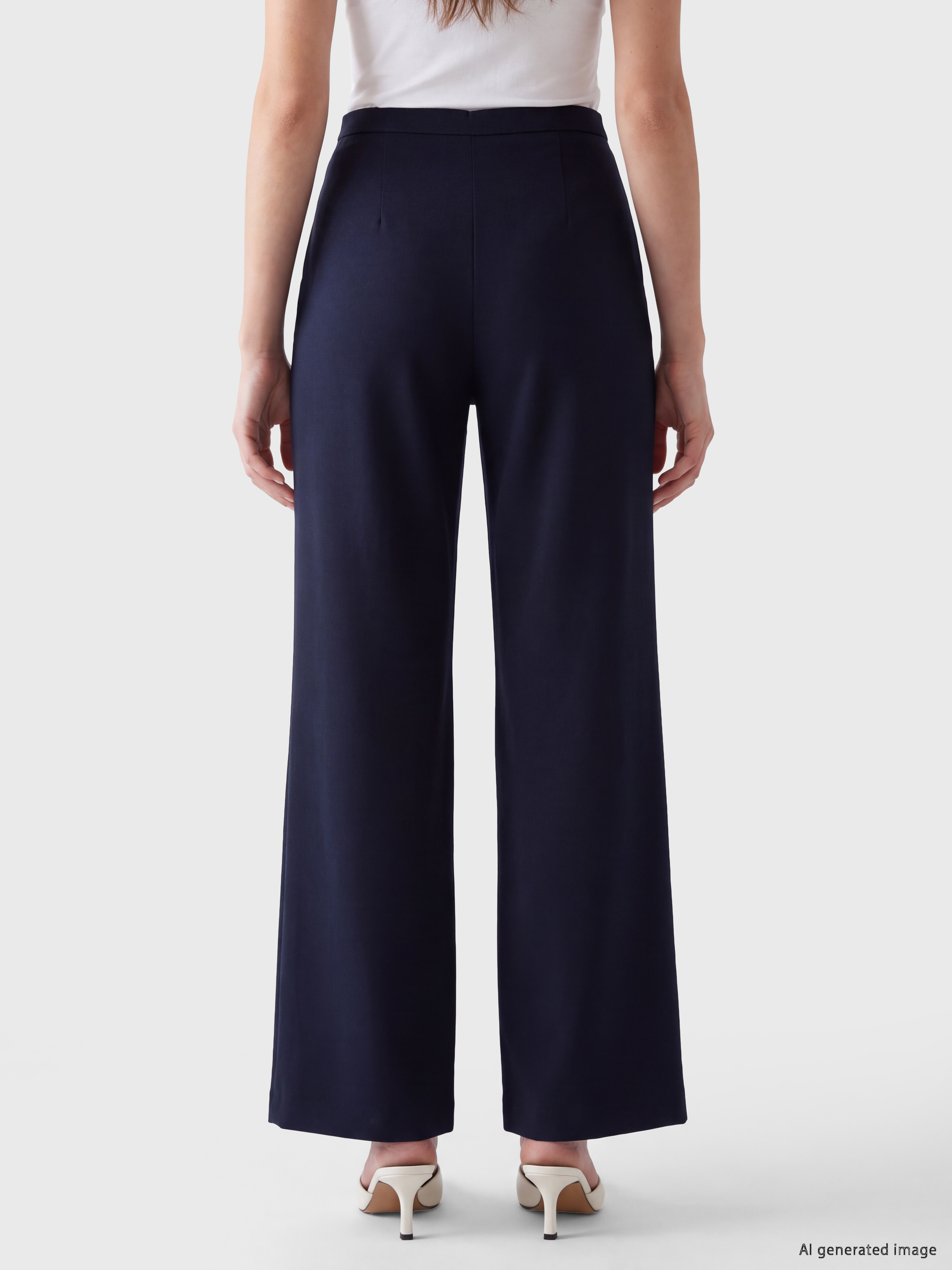 LCW Modest Beli Bağcıklı Pileli Kadın Pantolon görsel 4
