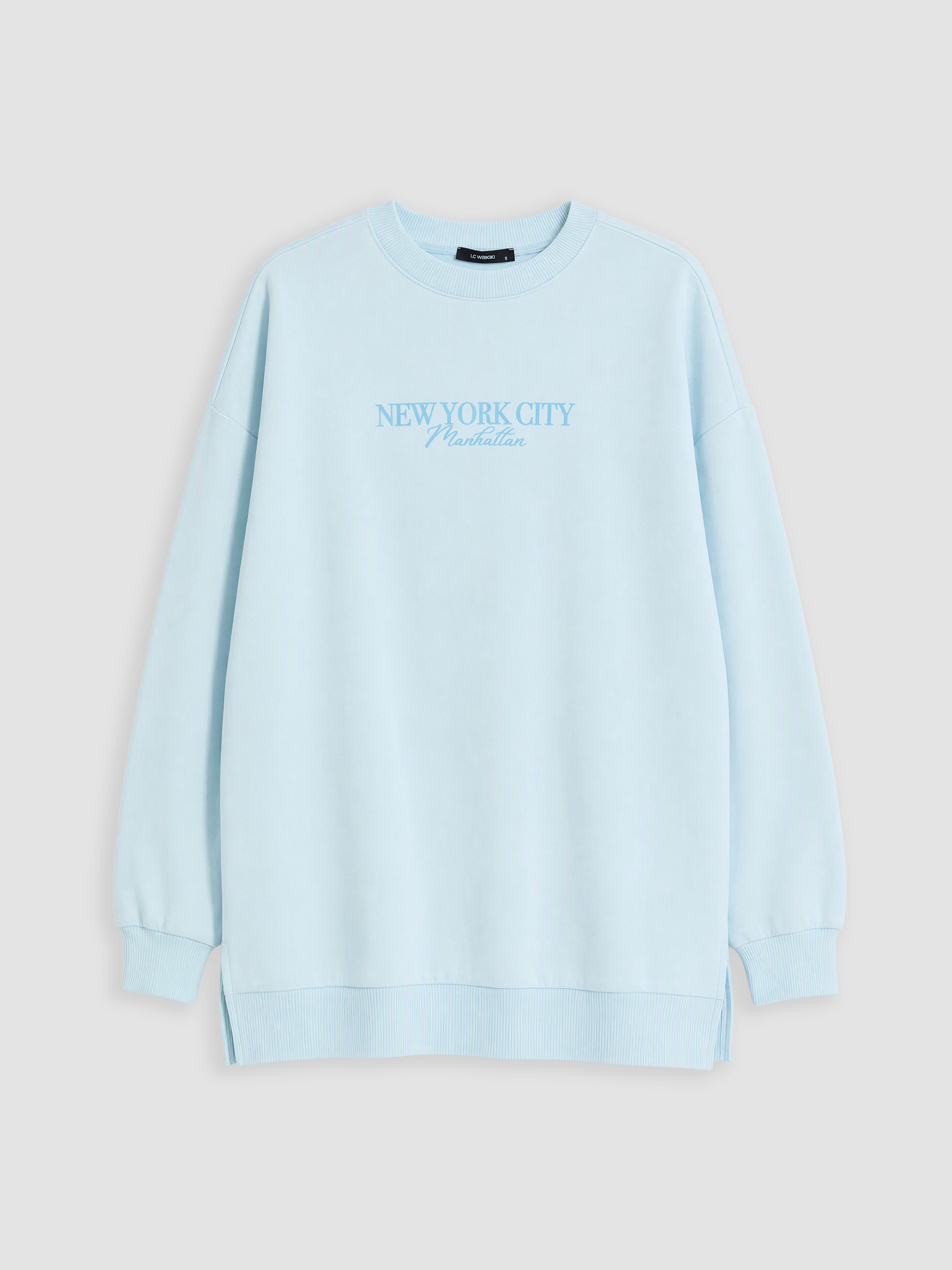 LC WAIKIKI New York City Baskılı Kadın Sweatshirt Tunik görsel 5
