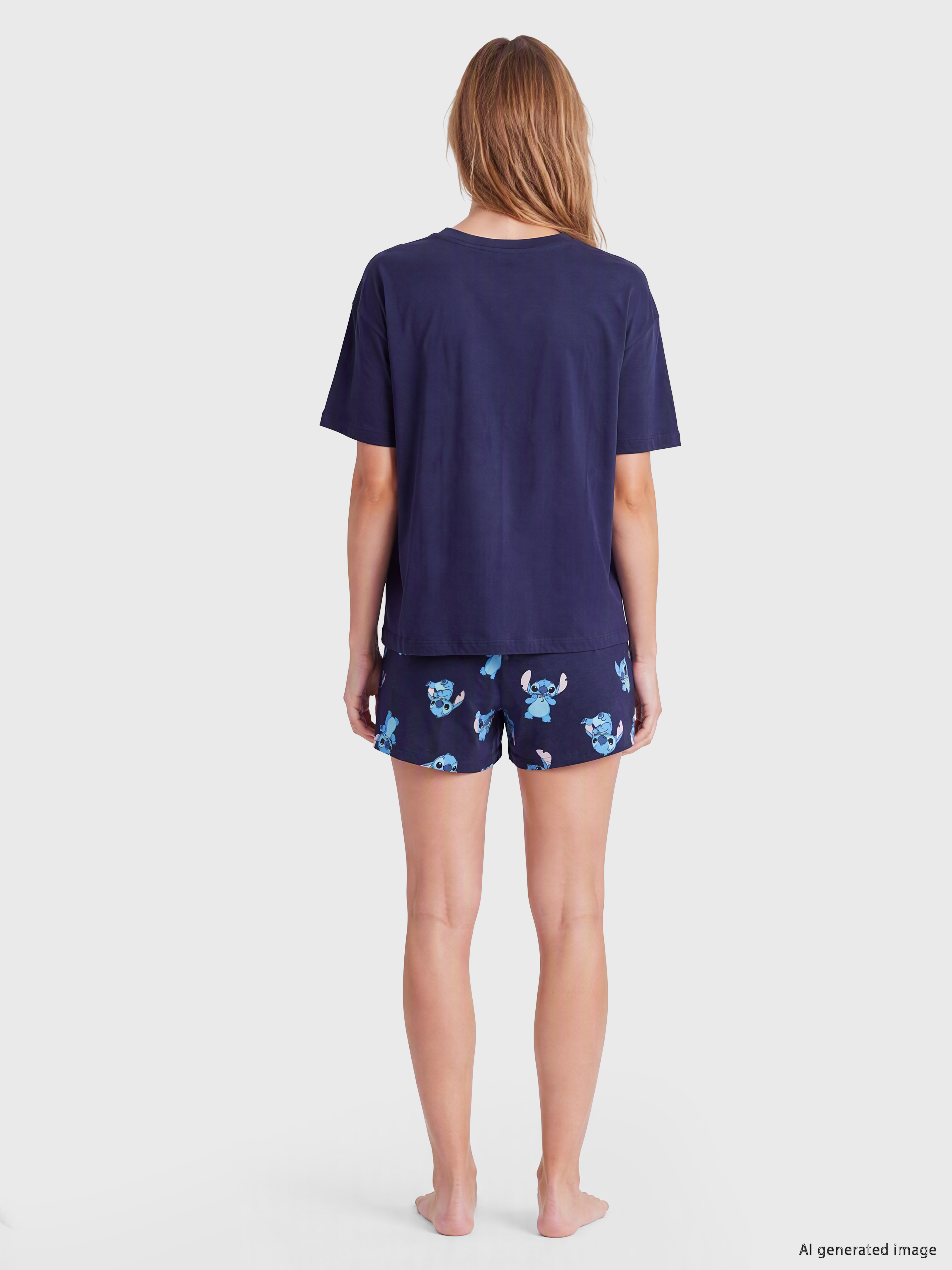 LCW Young Stitch Baskılı Kadın Şortlu Pijama Takımı görsel 4