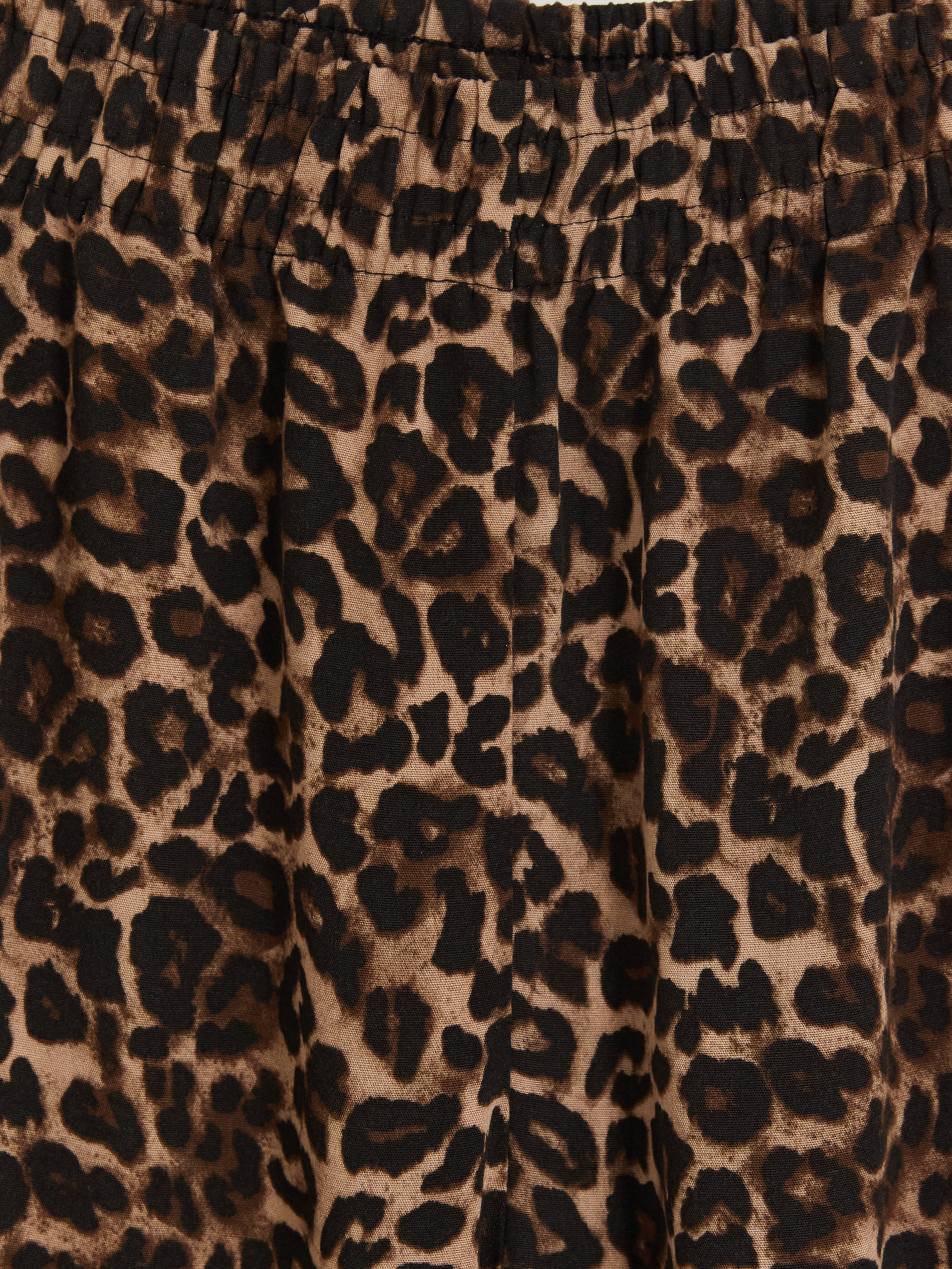 LCWAIKIKI Classic Leopar Desenli Keten Karışımlı Kadın Pantolon görsel 6